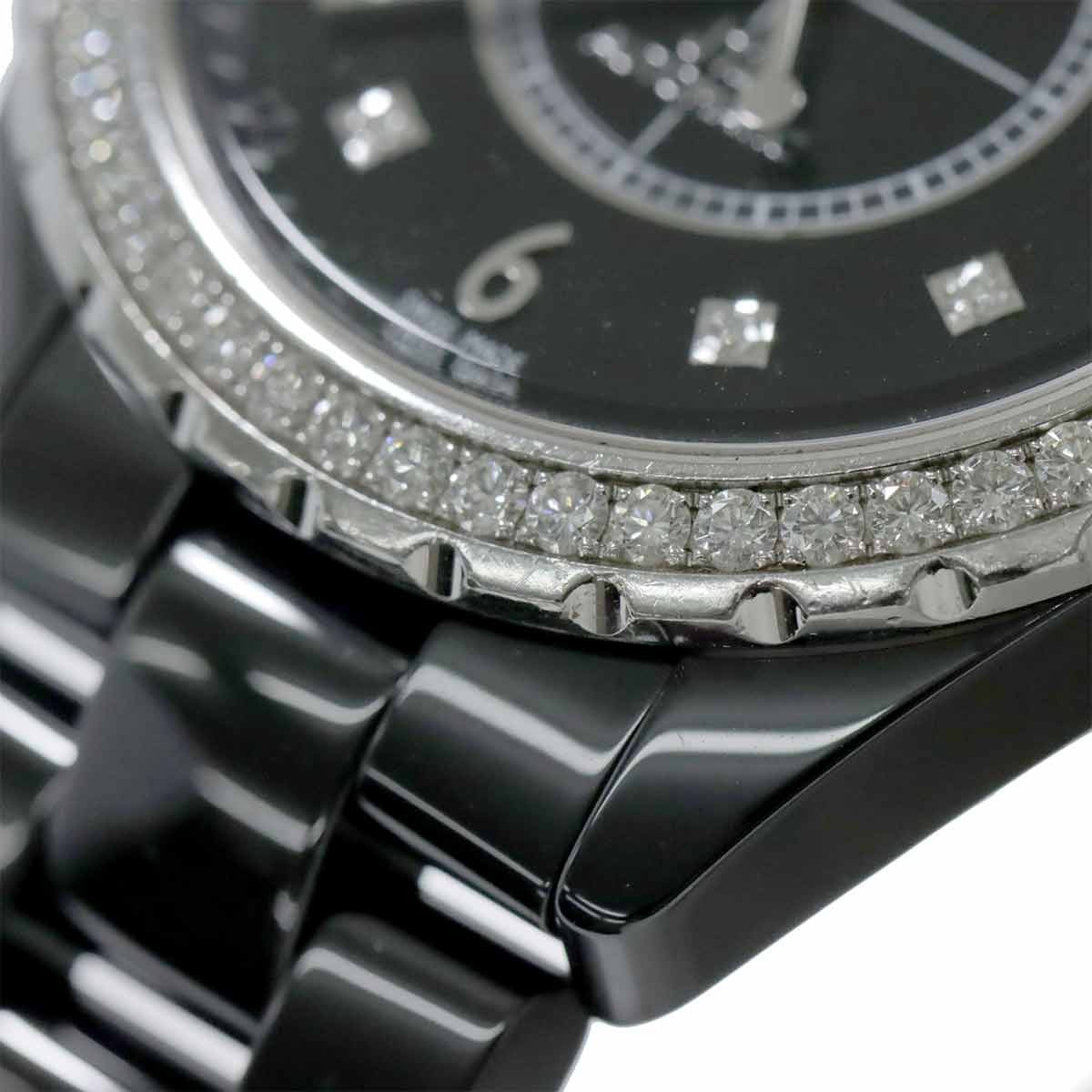 CHANEL J12 Bezel 8P Diamond Automatic Black Dial Mens H3109 Watch 902957066