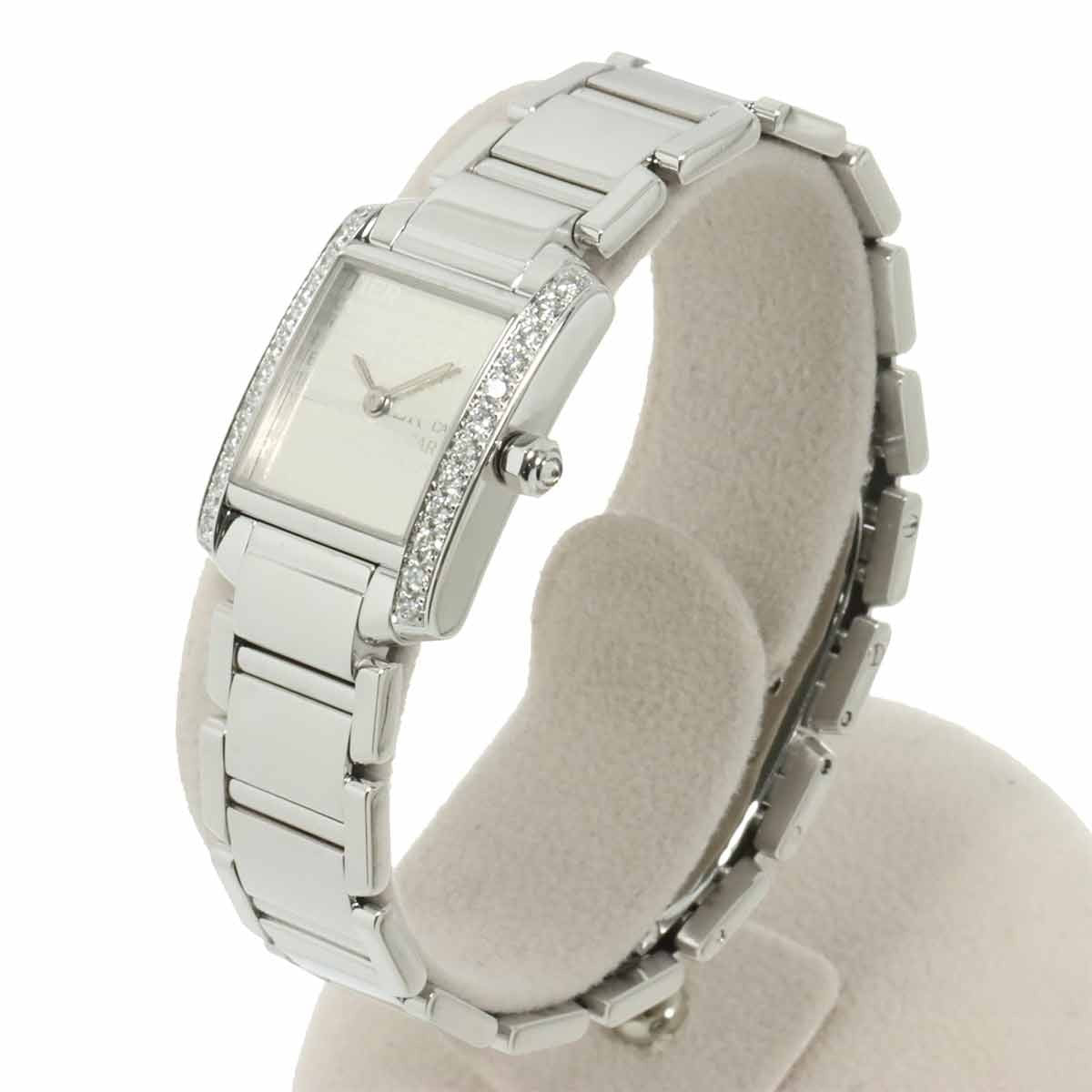 Cartier Tank Francaise SM WE1024S3 Diamond 750 WG Silver Dial Ladies 903181672