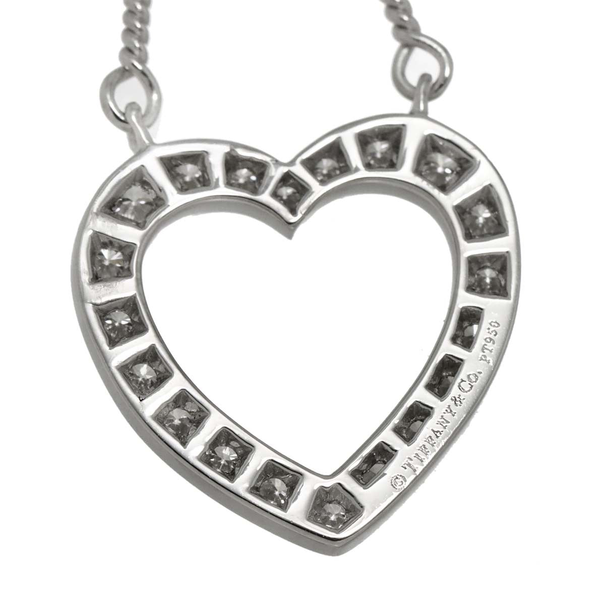 TIFFANY Co. Sentimental Heart Diamond Necklace Platinum 903025793