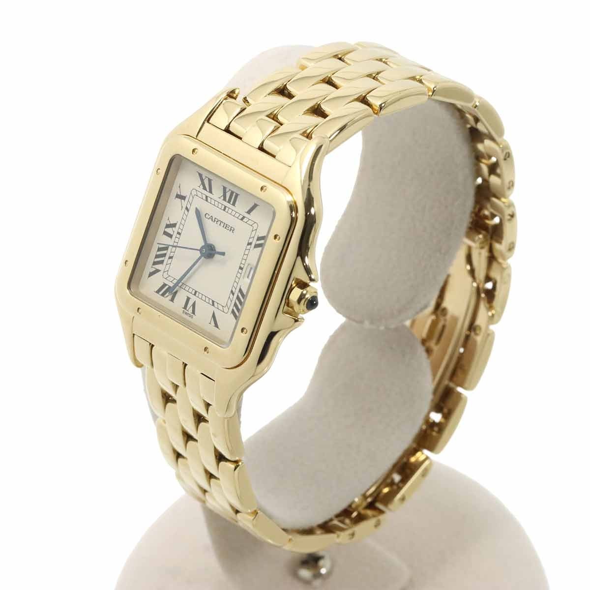 Cartier Panthere MM 83782747 750YG Quartz Date Cream Dial Boys Watch 903212291