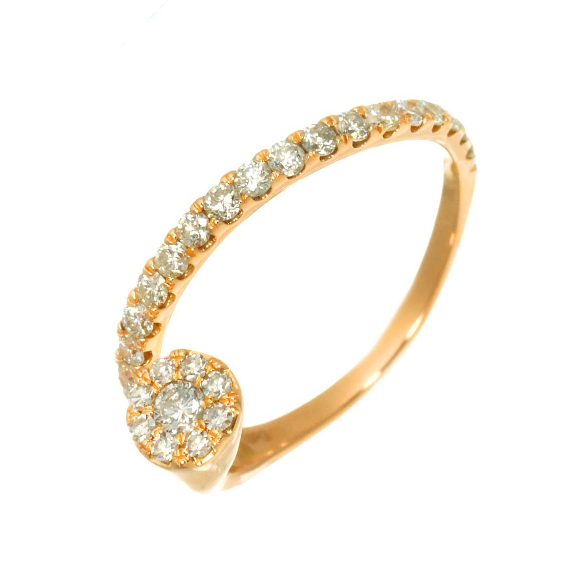 Diamond 0.50ct Ring 18K PG Pink Gold 750 Size6-6.25(US) 903237210