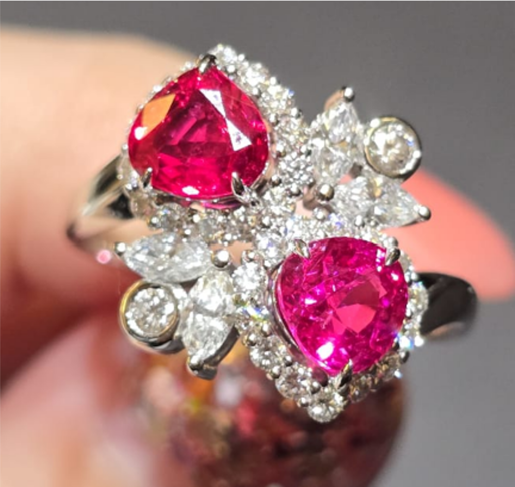 Jedi Spinel 2 stone ring SYCB57