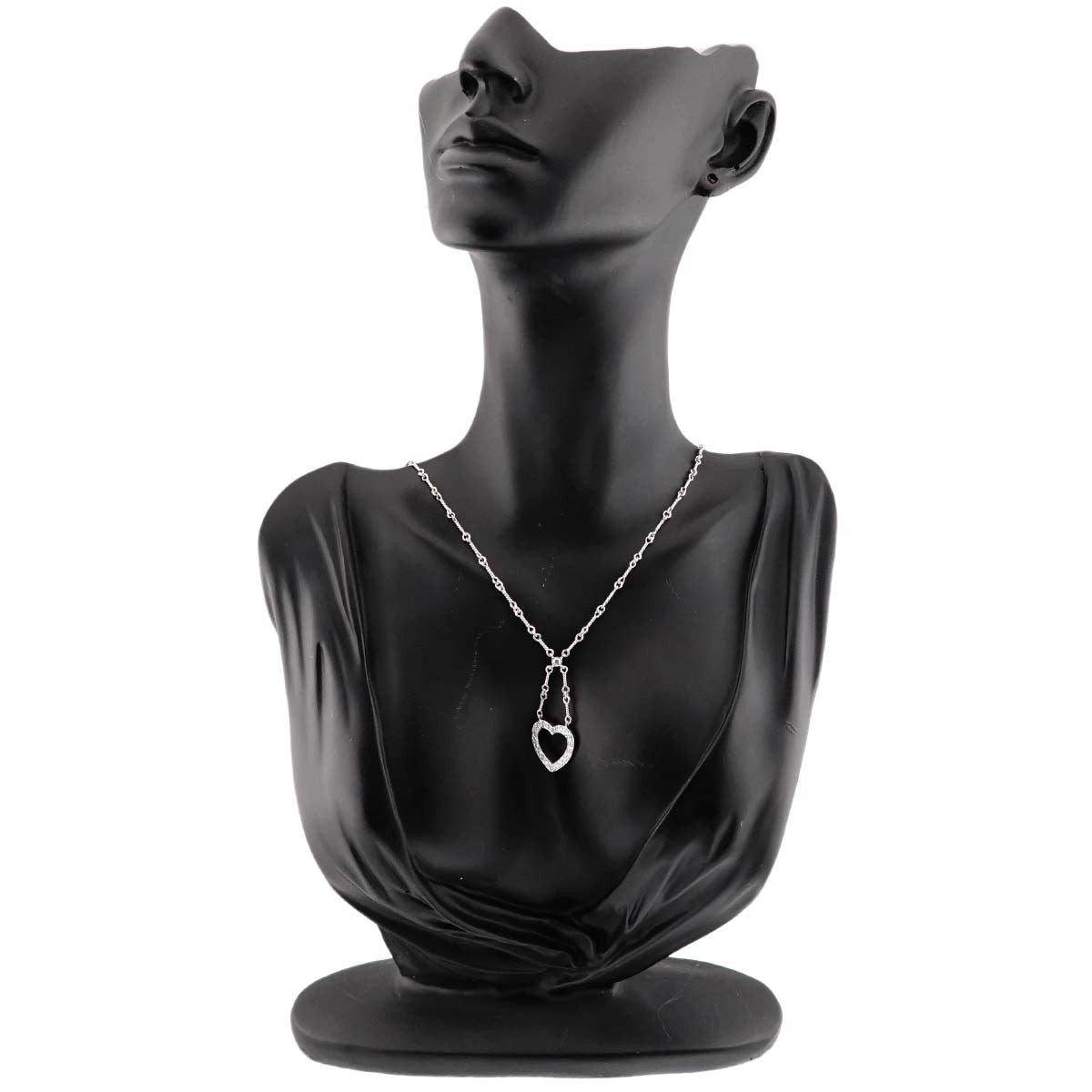 TIFFANY Co. Sentimental Heart Diamond Necklace Platinum 903025797