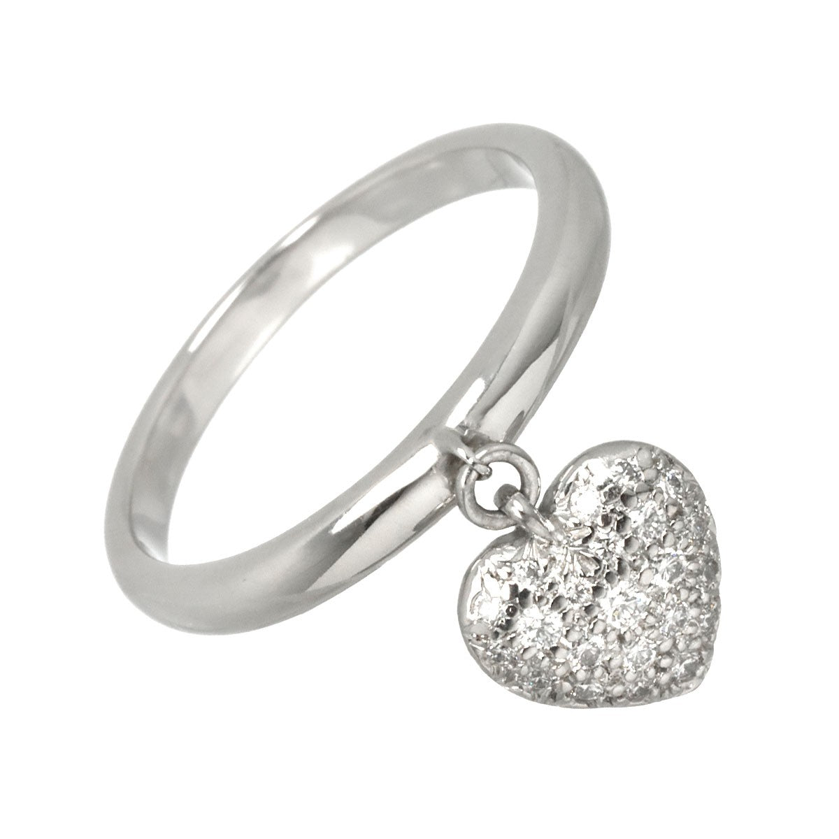 TIFFANY Co. Sentimental Heart Diamond Ring Platinum Size7.25(US) 903230620
