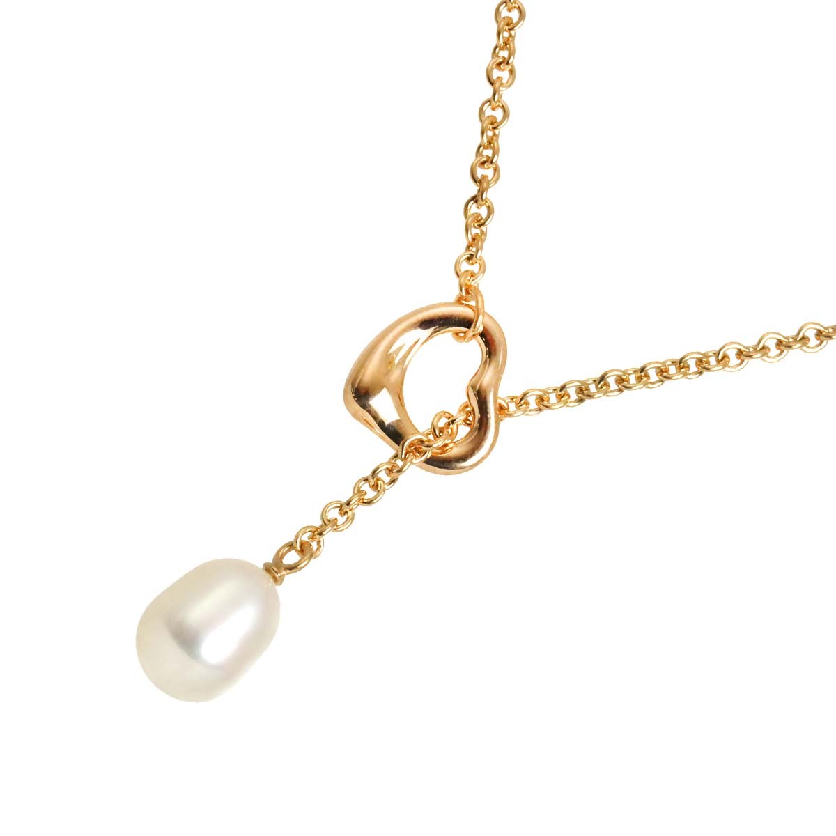 TIFFANY Co.Open Heart Lariat 18K Pink Gold 750 903261950