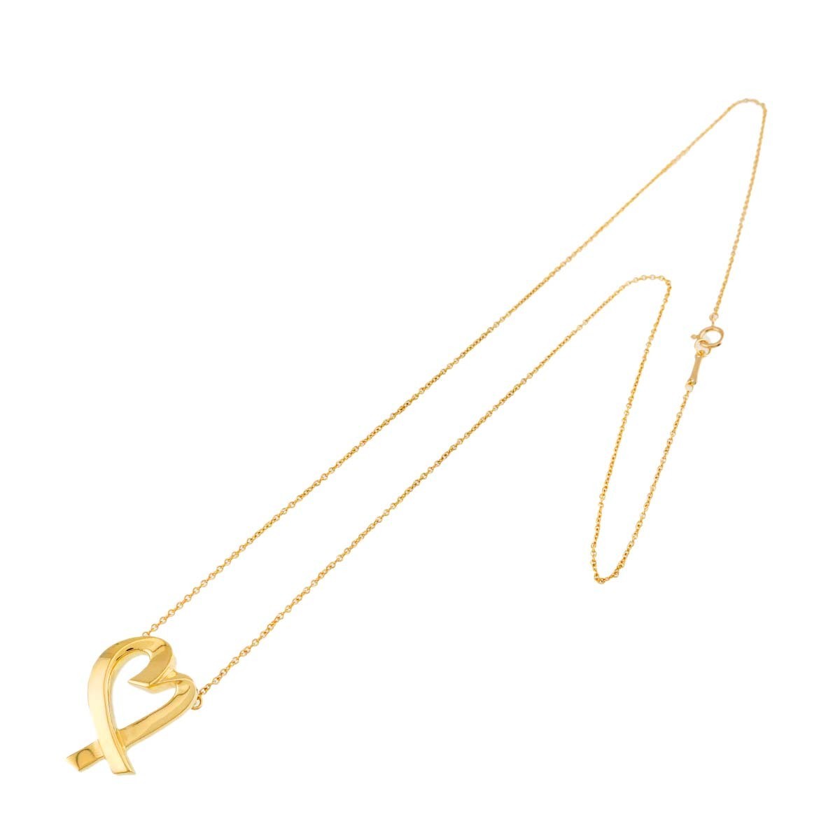 TIFFANY Co. Loving Heart Necklace 18K Yellow Gold 750 903185621