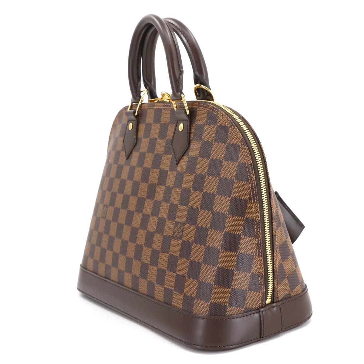LOUIS VUITTON Damier Alma PM Hand Bag Ebene Brown N51131 Purse 903037203
