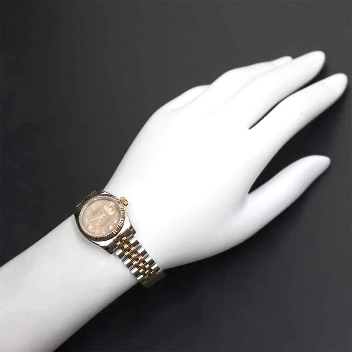 ROLEX Datejust 179171N2BR Serial D 2P Diamond Pink Gold Dust Dial 903016092