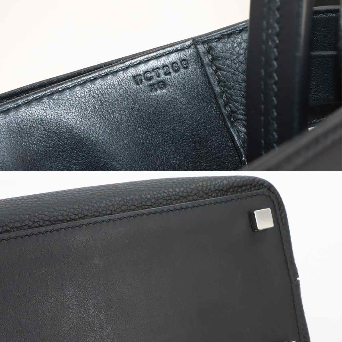 HERMES Meor 27 Togo Swift Black 2way Hand Shoulder Bag Purse 9031595110