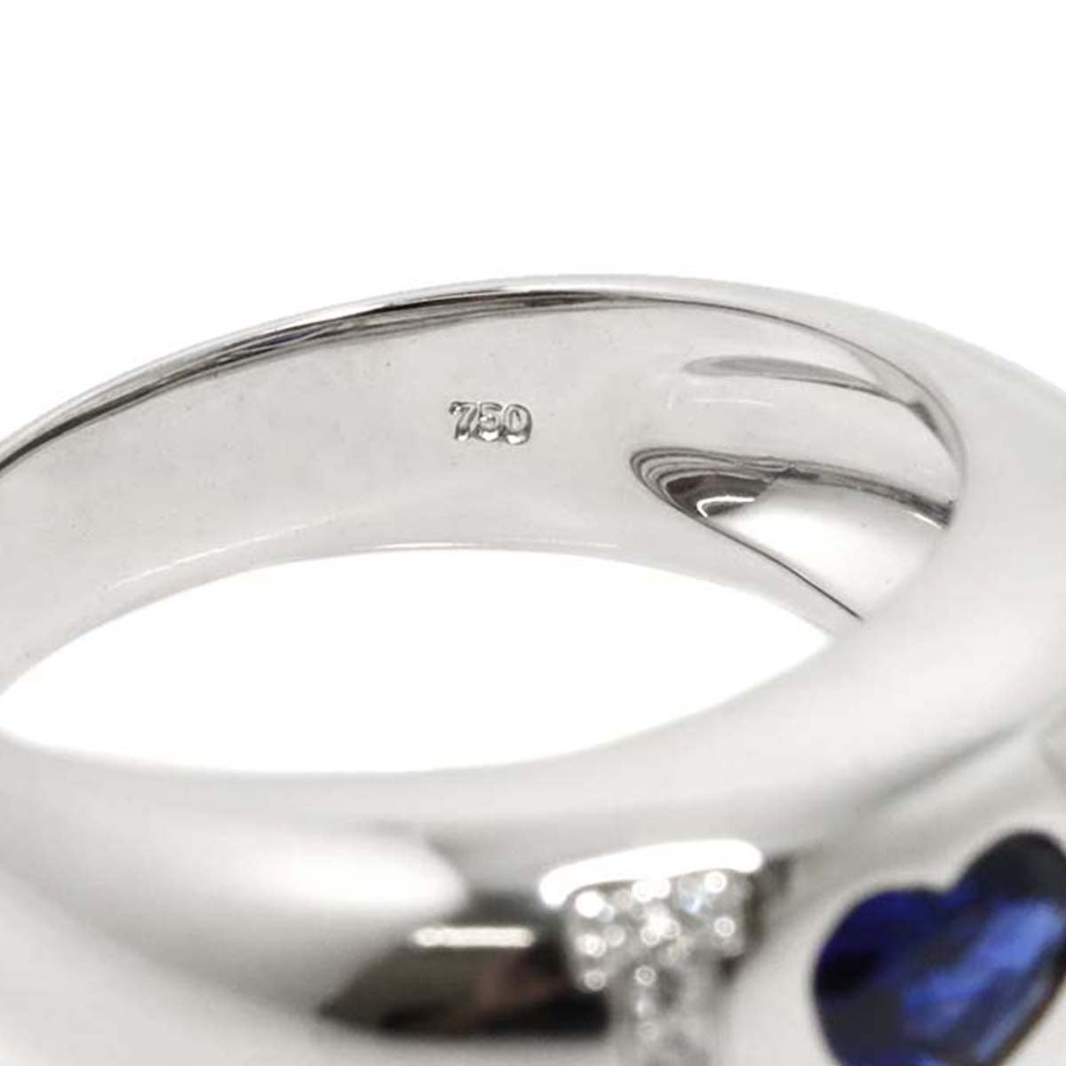 Chopard Love Sapphire Diamond Ring 18K WG 750 Size8.25(US) 903225238