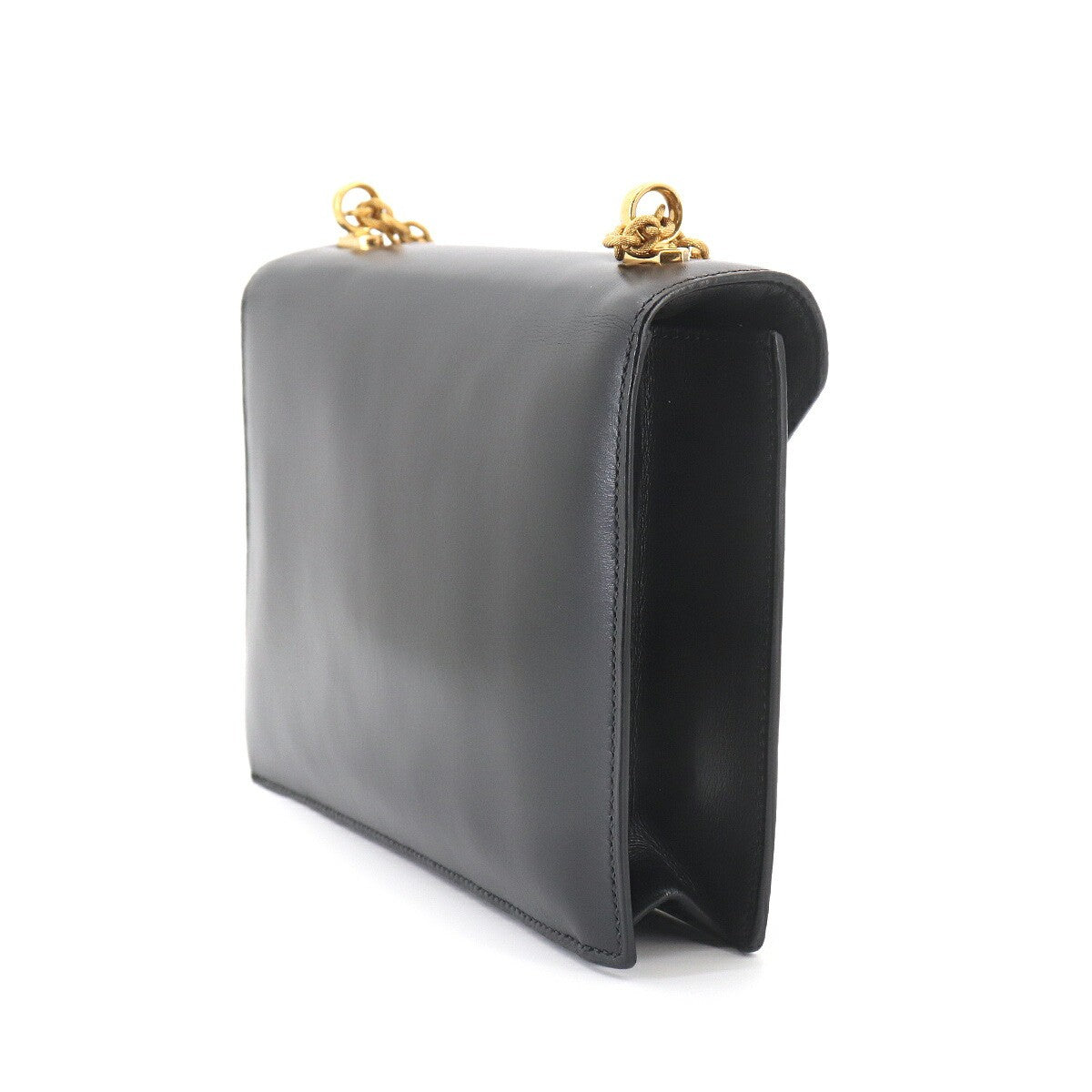 HERMES Alcazar Shoulder Bag Box Calf Leather Black Vintage Antique 903273382