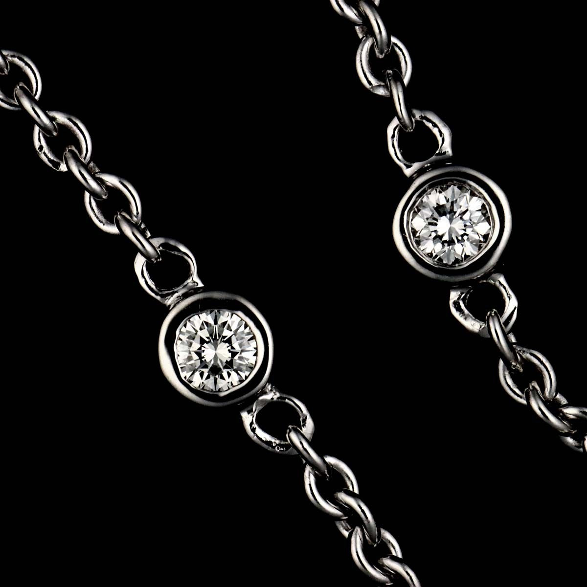 TIFFANY Co. Heart Diamond Necklace 18K WG White Gold 750 903184096