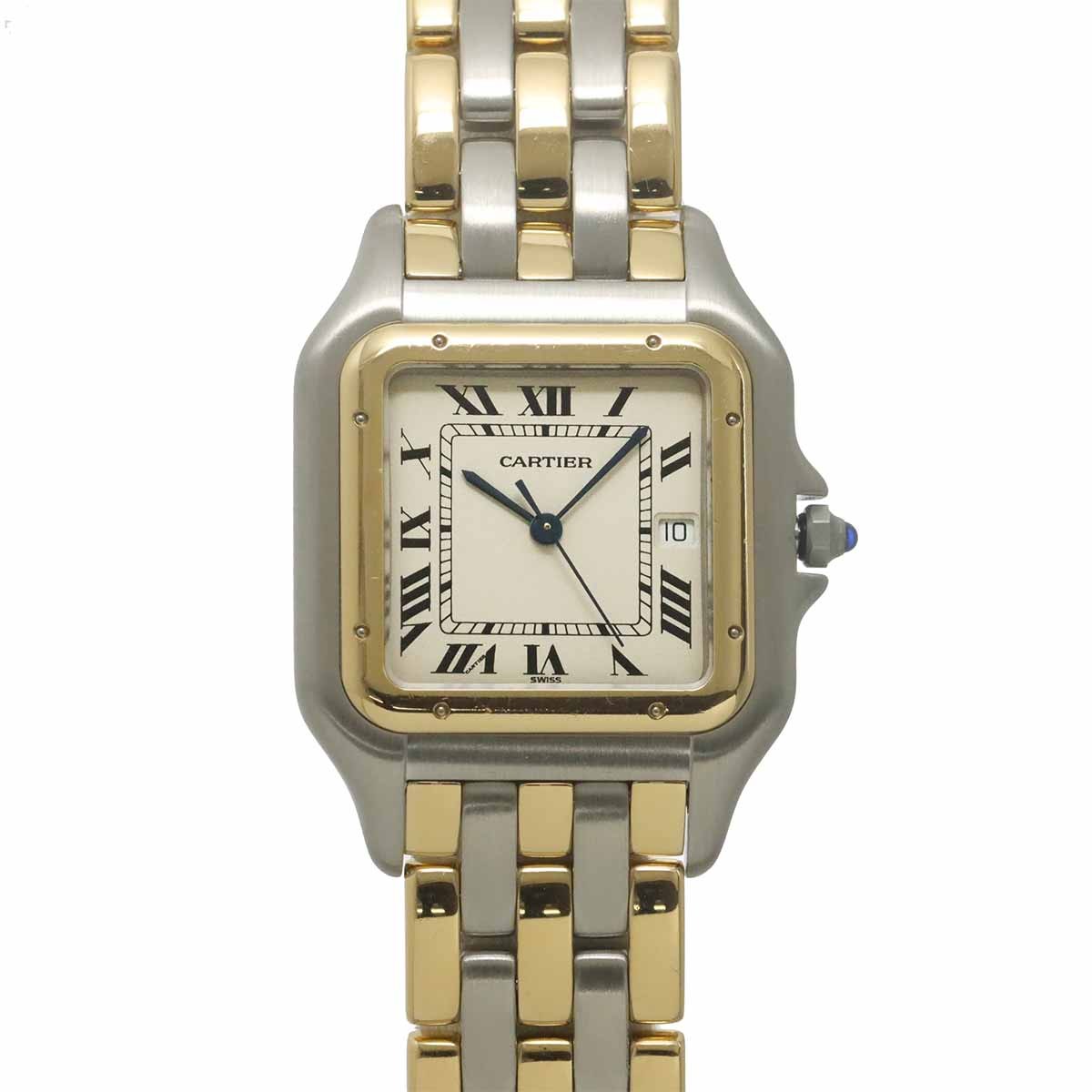 Cartier Panthere LM 3Row 83083444 YG Quartz Cream Dial Mens Watch 903317520