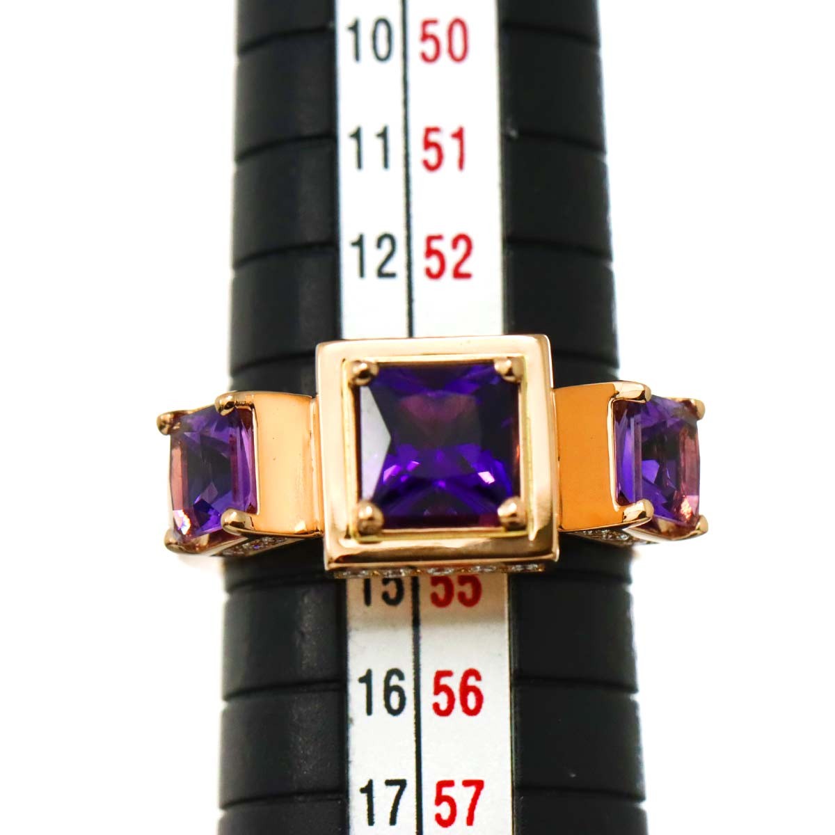 TASAKI Amethyst Diamond 0.21ct Ring 18K Pink Gold 750 Size6.75(US) 903081906