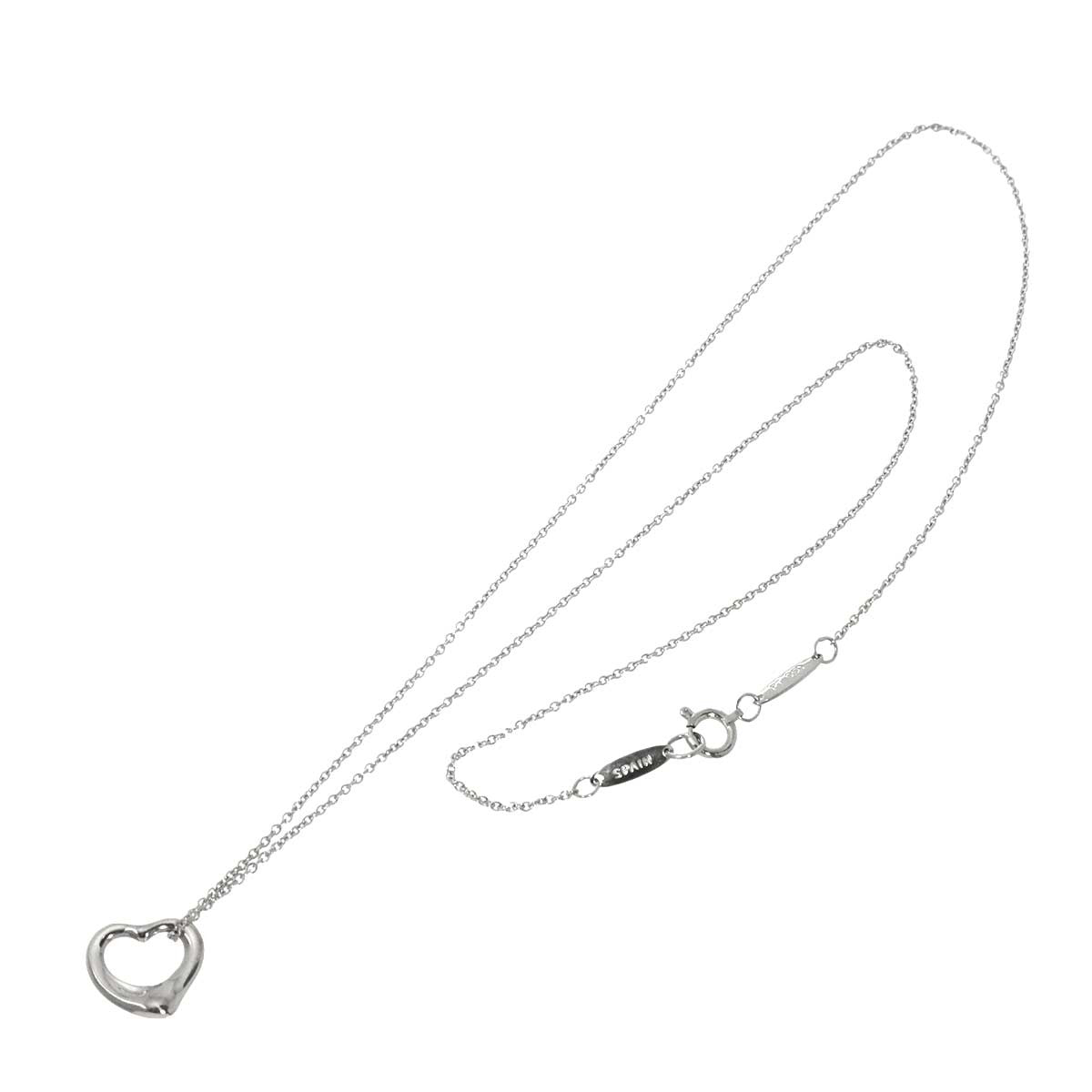 TIFFANY Co. Open Heart Necklace Platinum 903257611