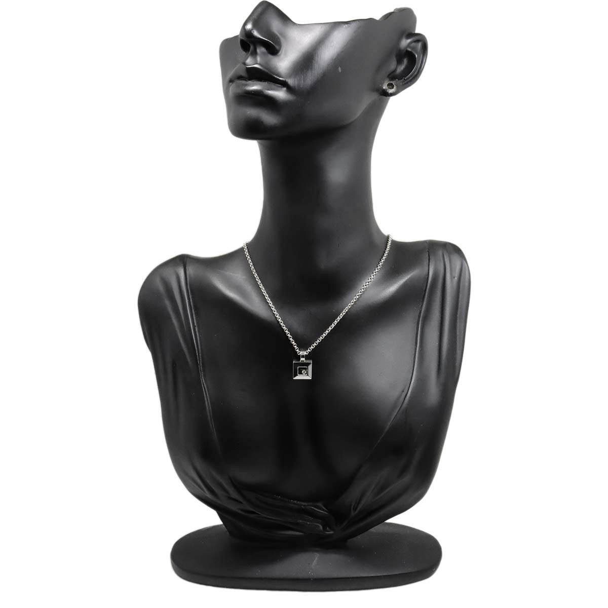 Chopard Happy Diamond Square Necklace 18K White Gold 750 903174837