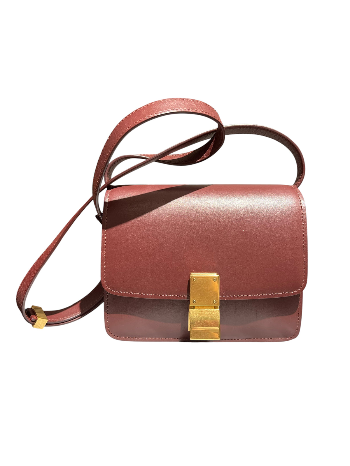 CELINE CLASSIC BURGUNDY CALF SHOULDER BAG 2000000148755