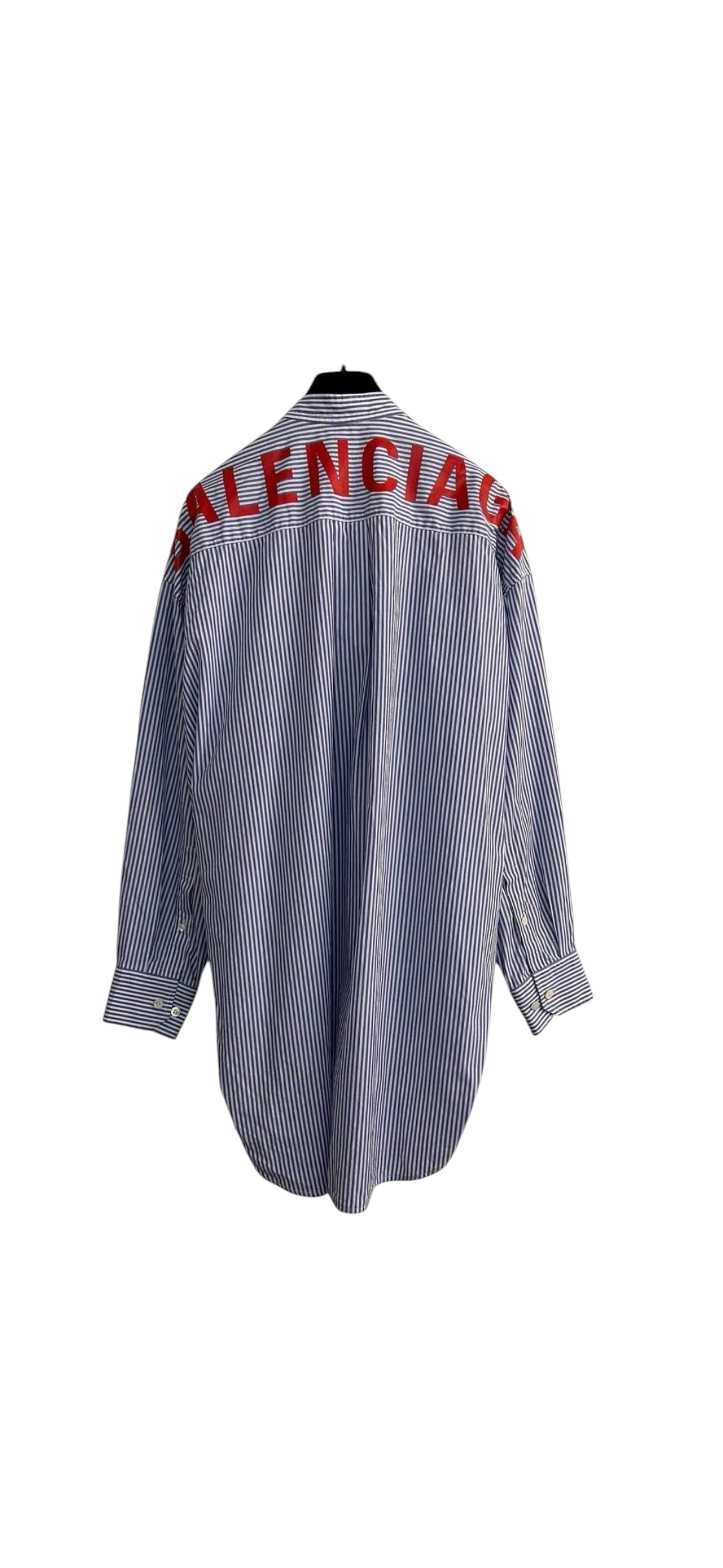 Balenciaga Logo Shirt Blue/Red Sz 32  DLT8270