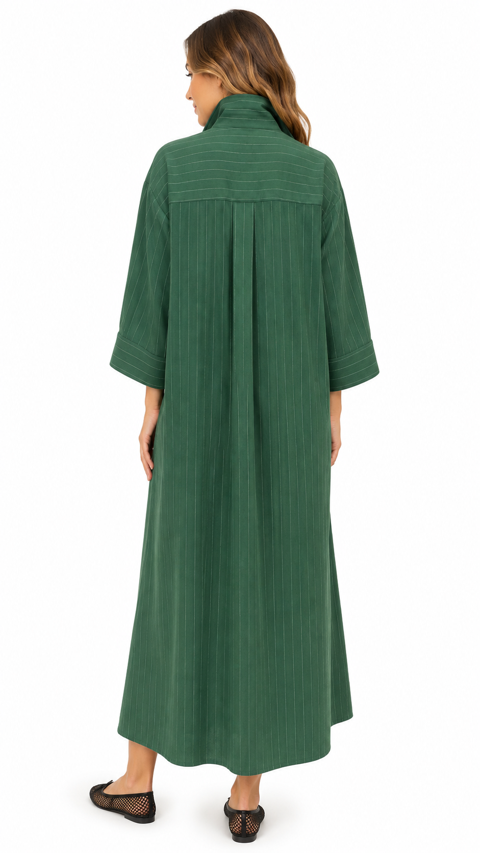 STRIPED CLASSIC SHIRT DRESS (فستان) “SELENE”