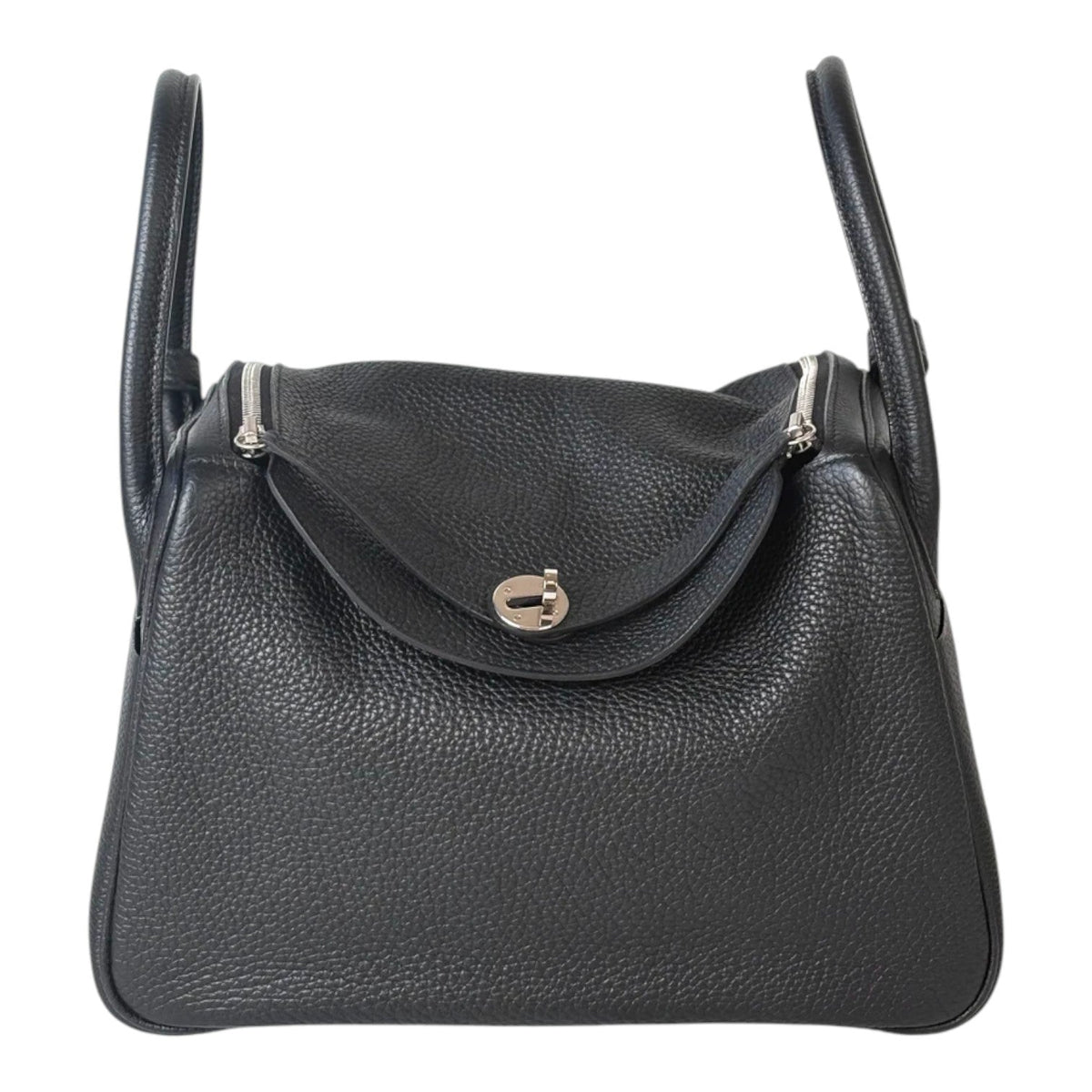 Hermes Lindy 30cm Bag in Black Clemence with PHW
