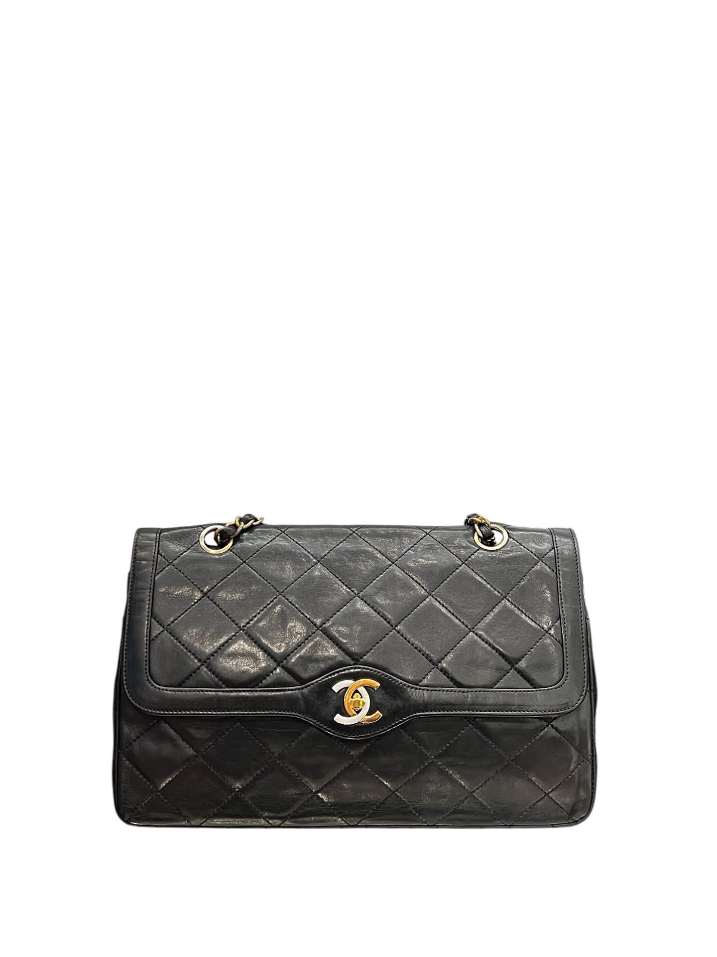 Chanel Flap Bag with 2-Tone Turn Lock