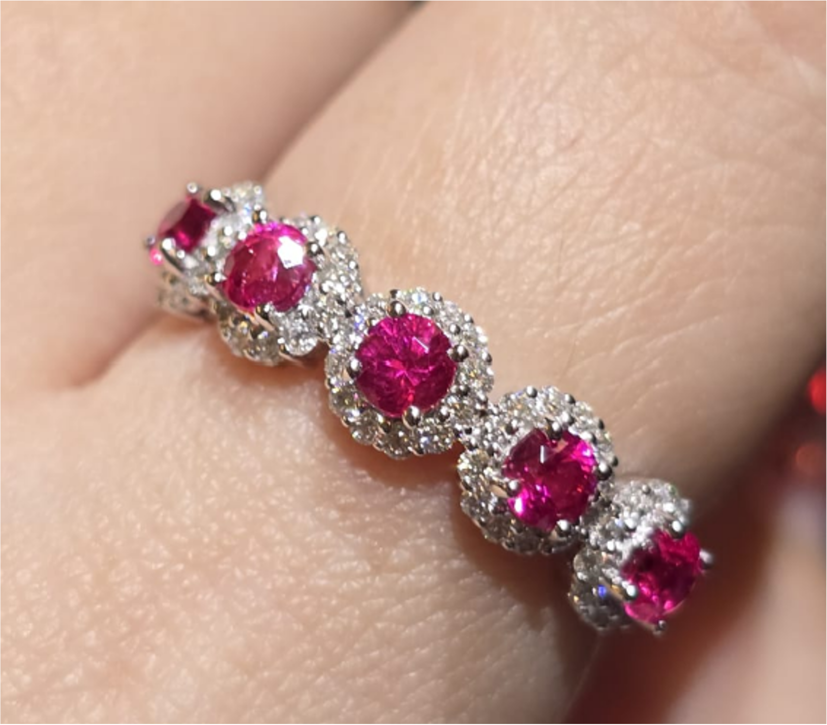 Jedi Spinel 5 stone ring SYCB58
