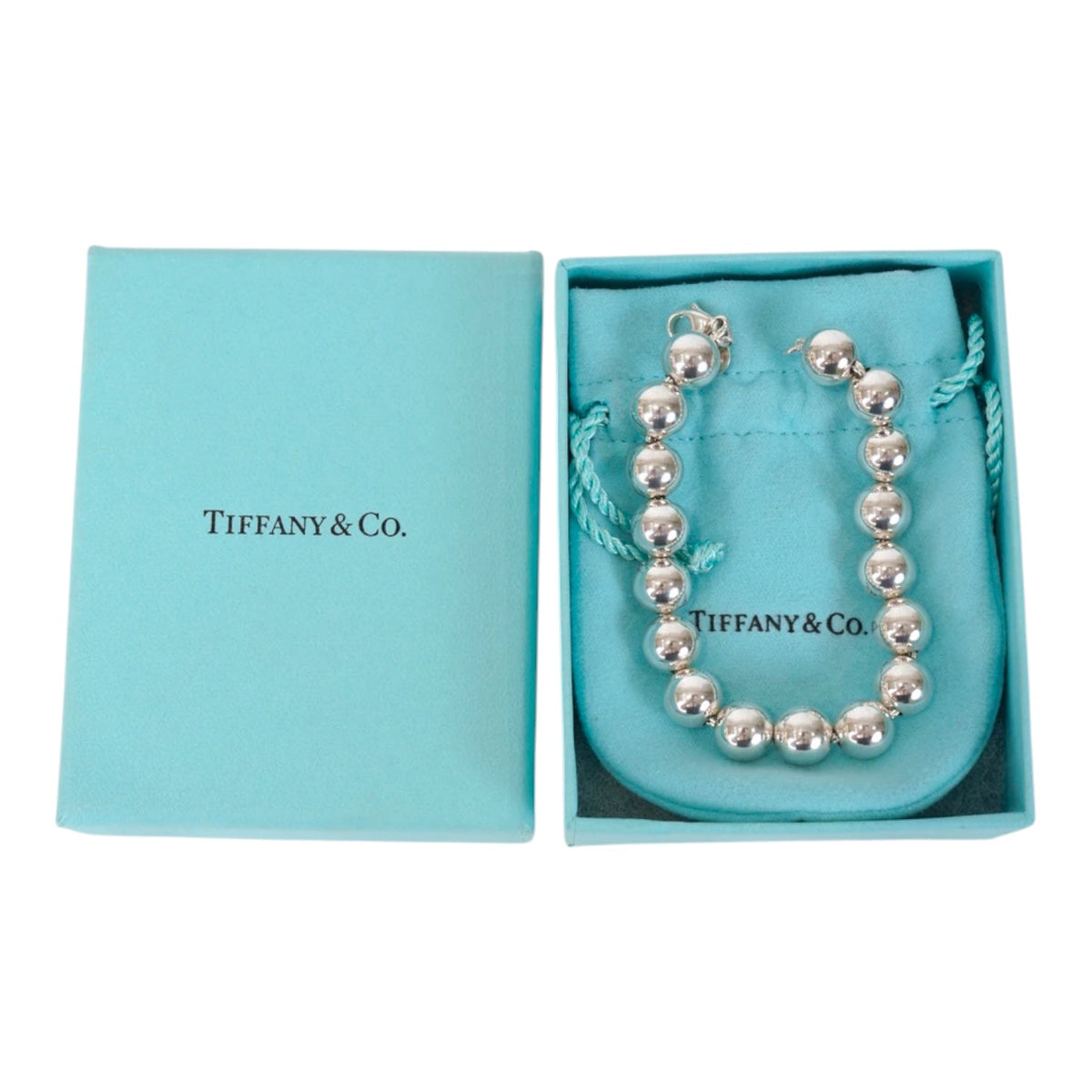 Tiffany & Co Stirling Silver Hardwear Ball Bracelet