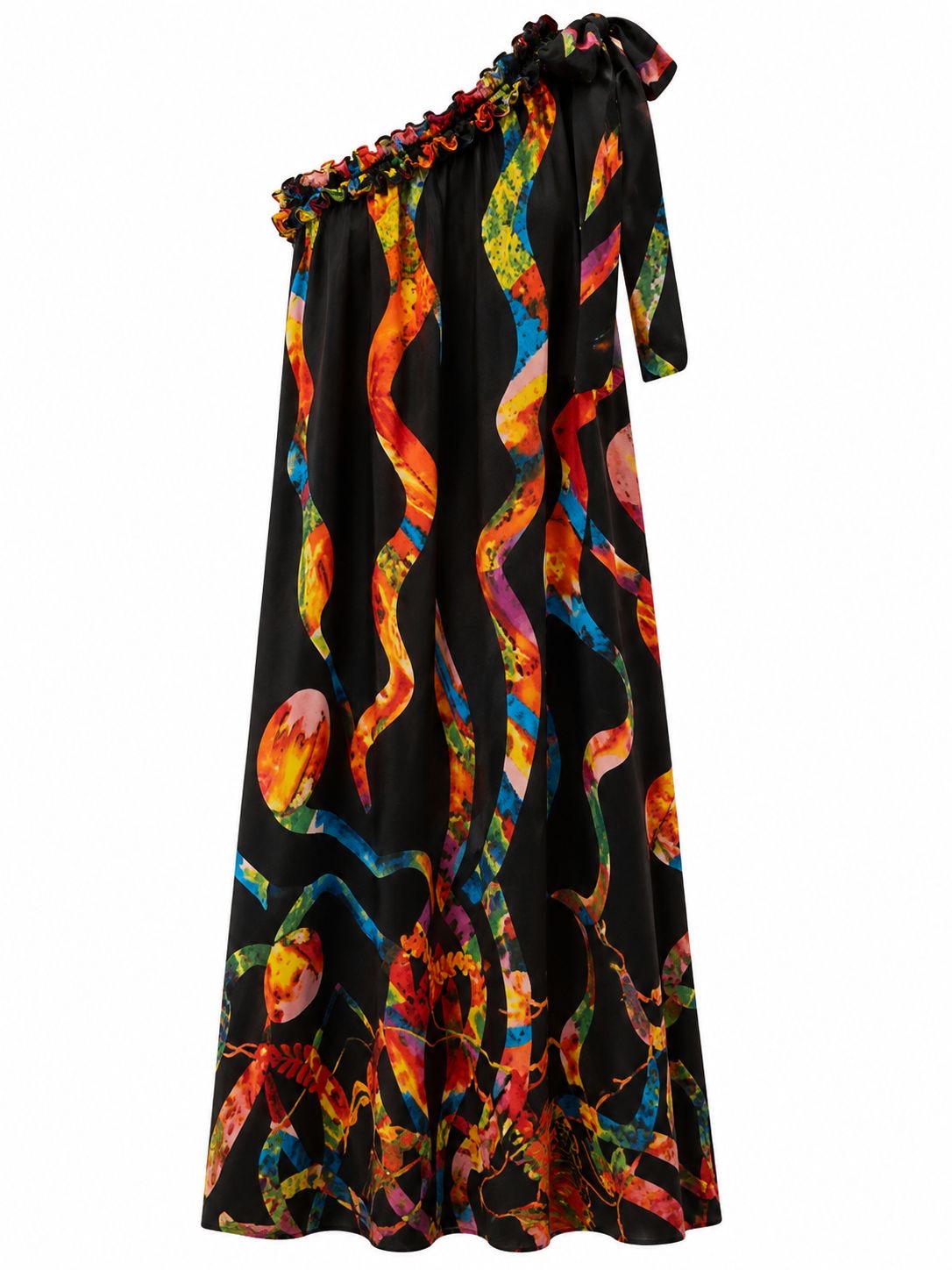 DRESS FLORA BLACK MULTI MCL11869