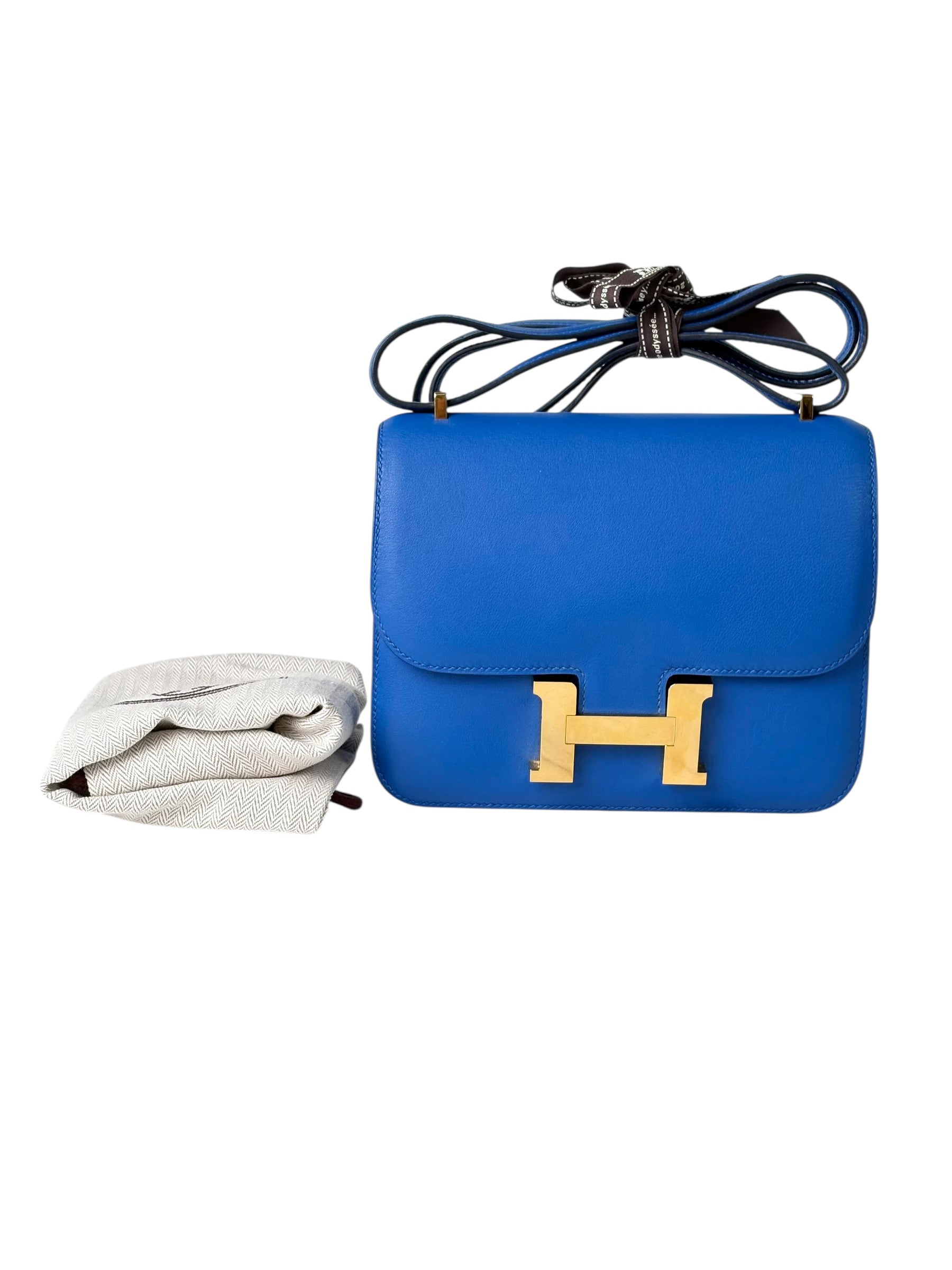 Hermes Constance Mini Bag Blue in Swift with GHW
