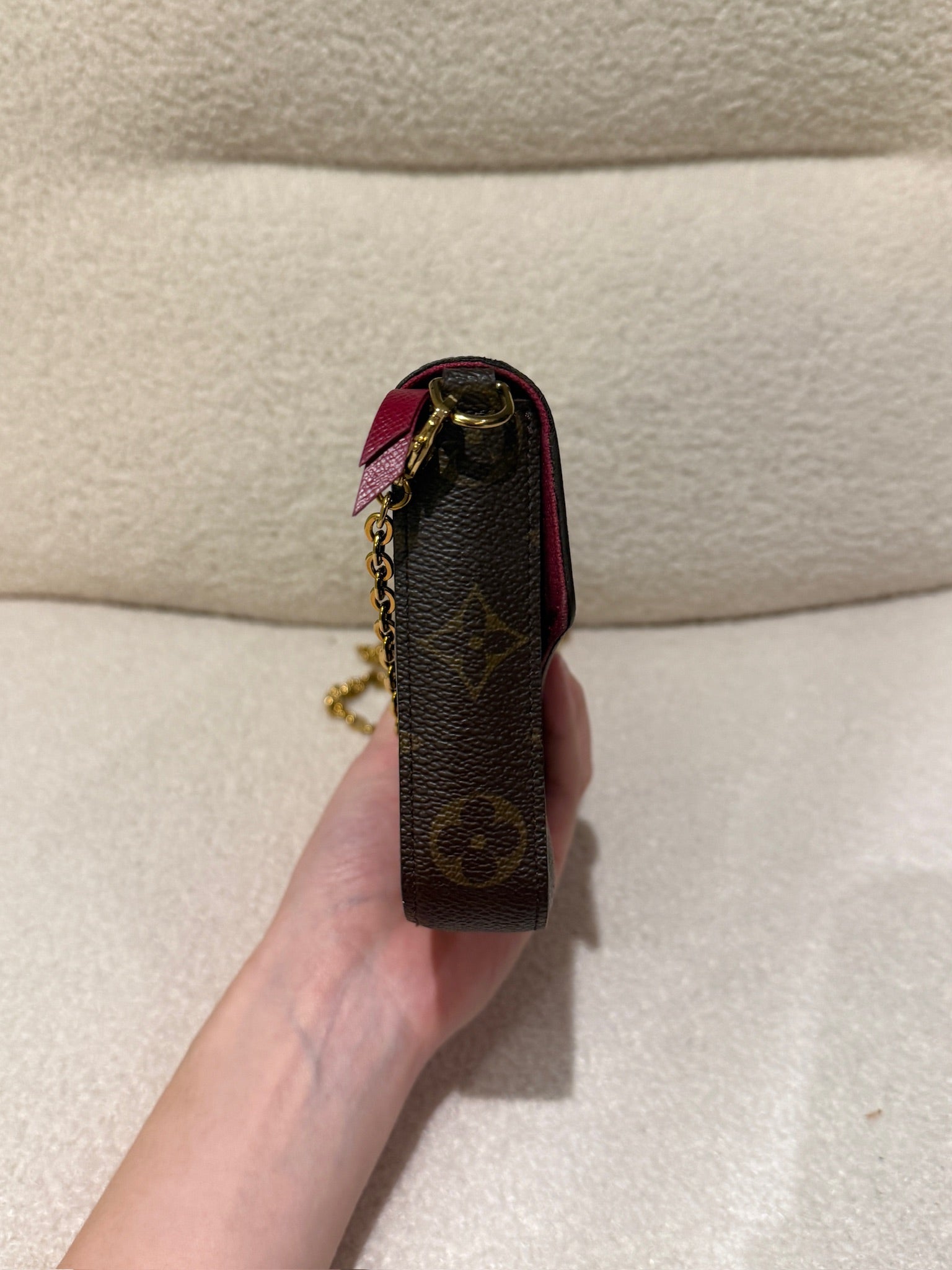 Louis Vuitton Pochette Felicie Monogram - Fuchsia
