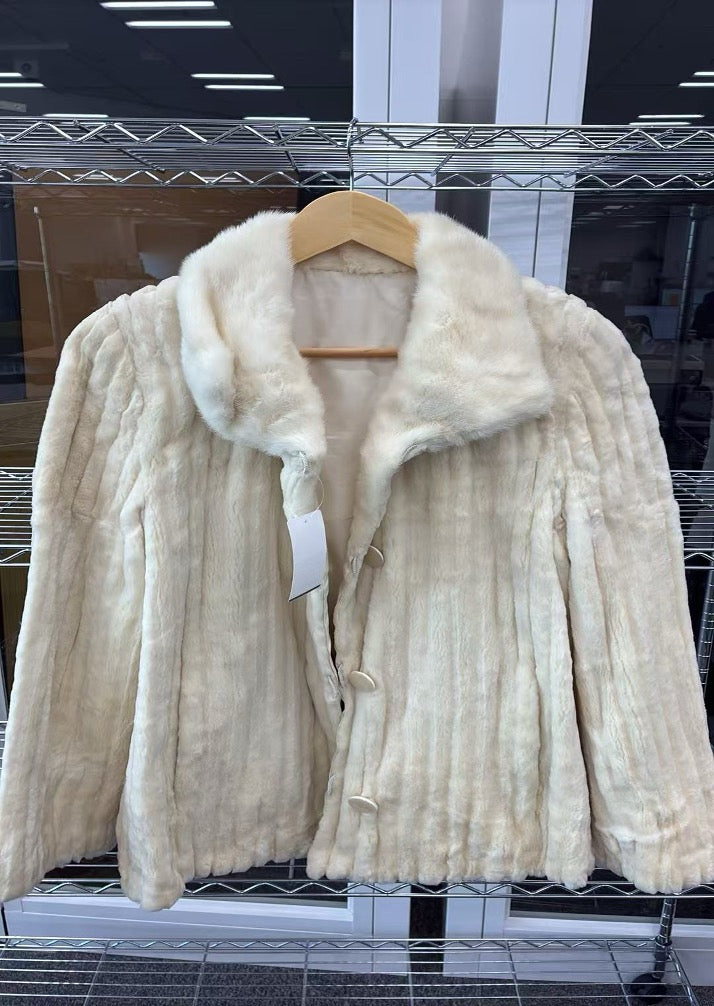 White Used Mink Half Coat 9926G160072
