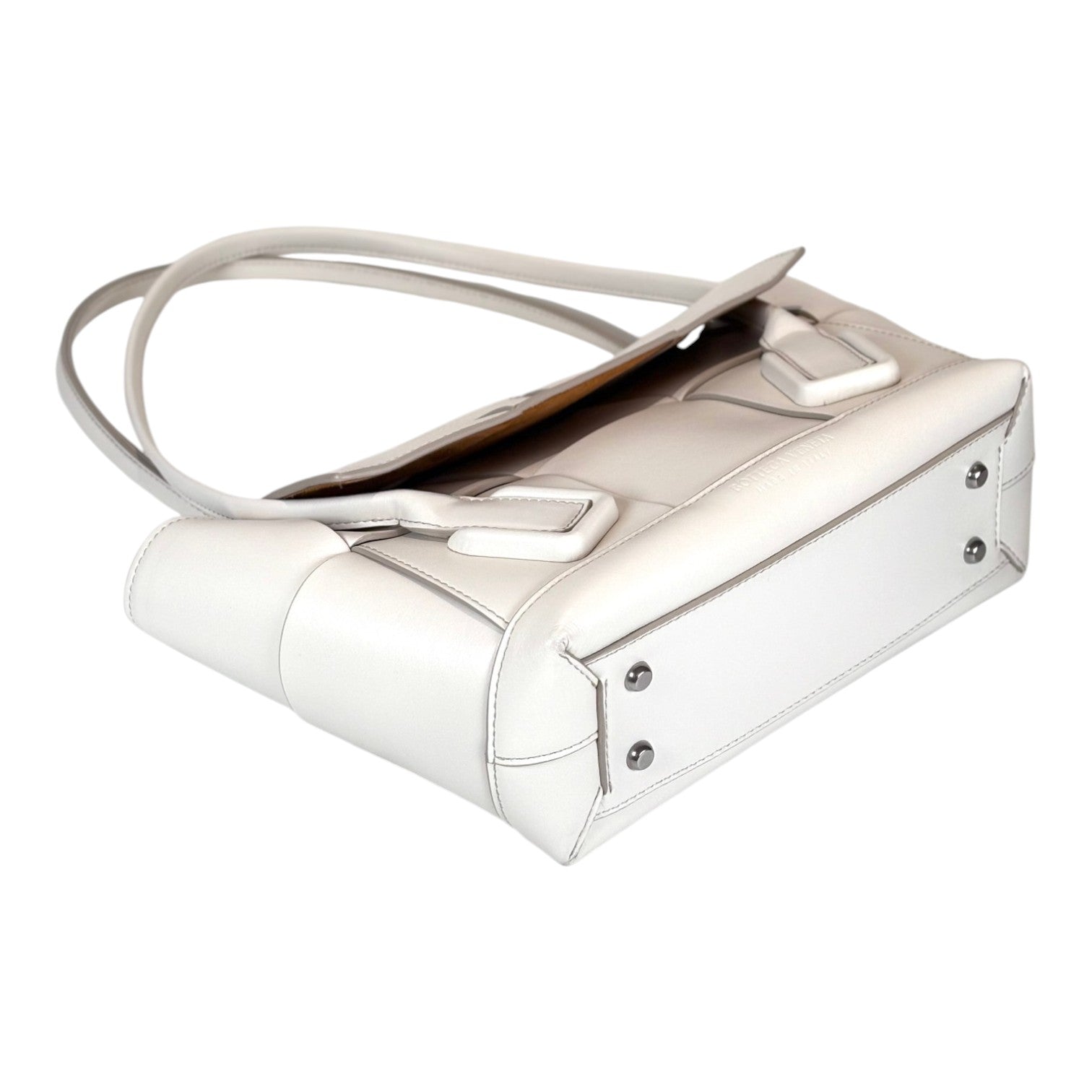 Bottega Veneta Arco Small White Bag - Full Set