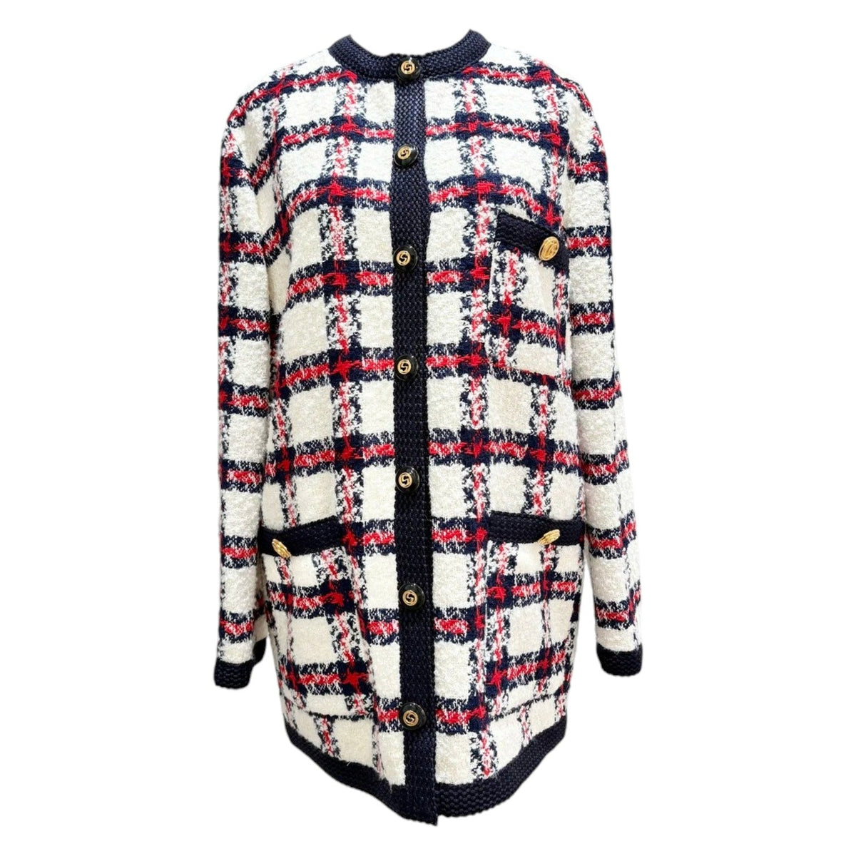 Gucci Check Tweed Jacket/Cardigan - Size 38