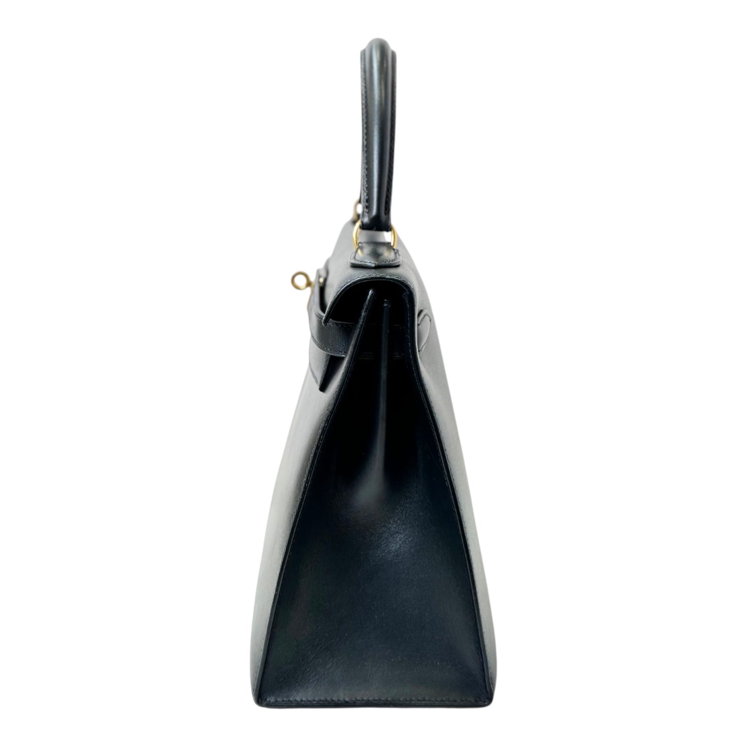 Hermes Kelly 28cm Box Leather Black/Gold