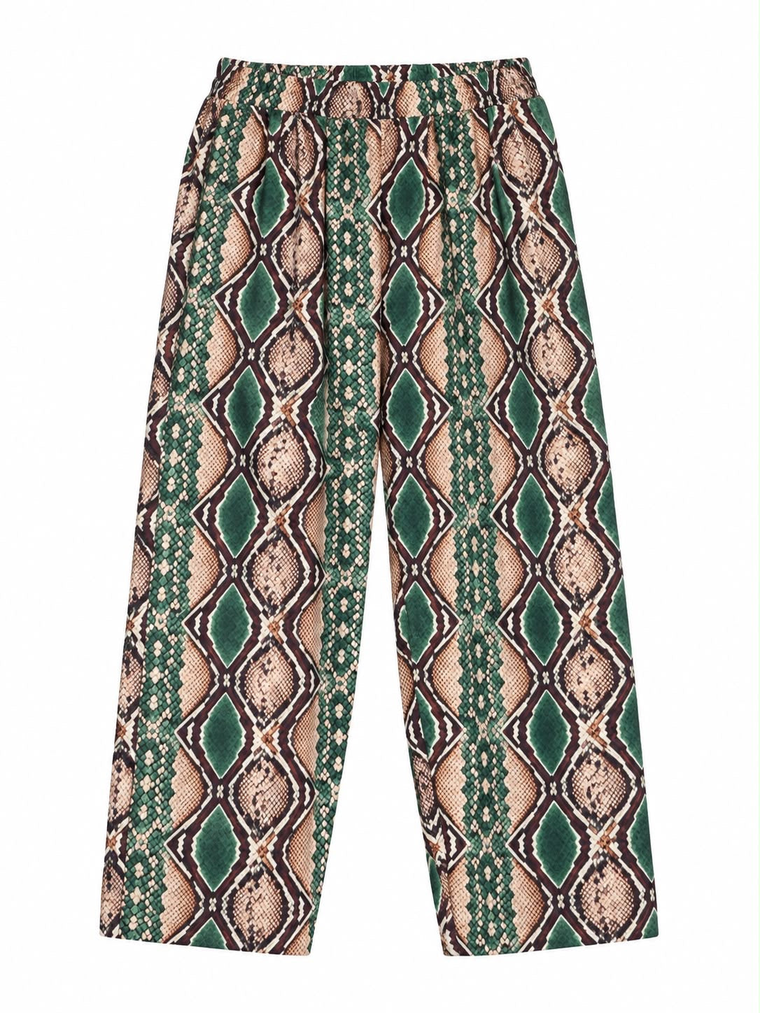 TROUSER MARCELL SUEDE SNAKE GREEN MCL13420