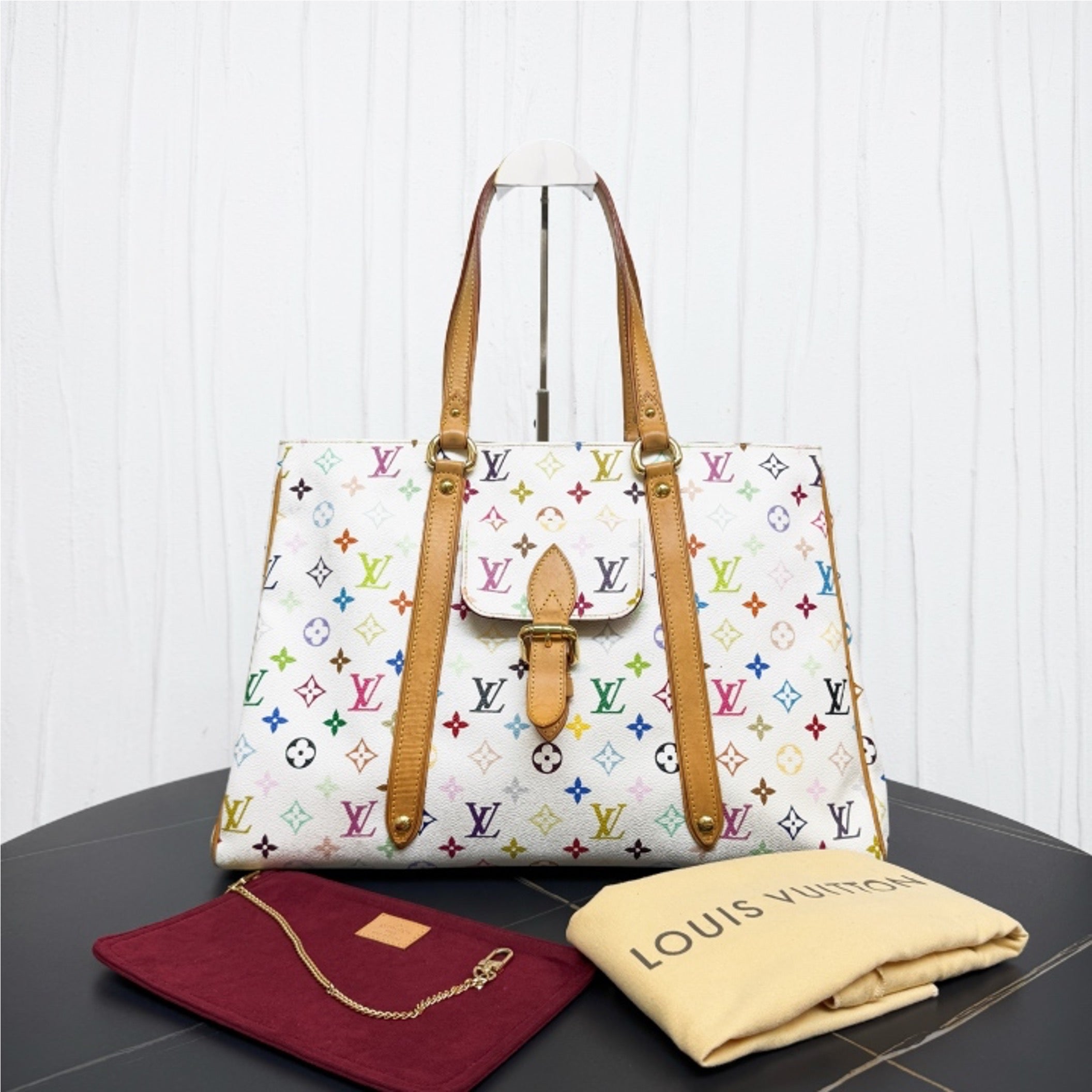 Louis Vuitton X Murakami white tote bag 45 23269748
