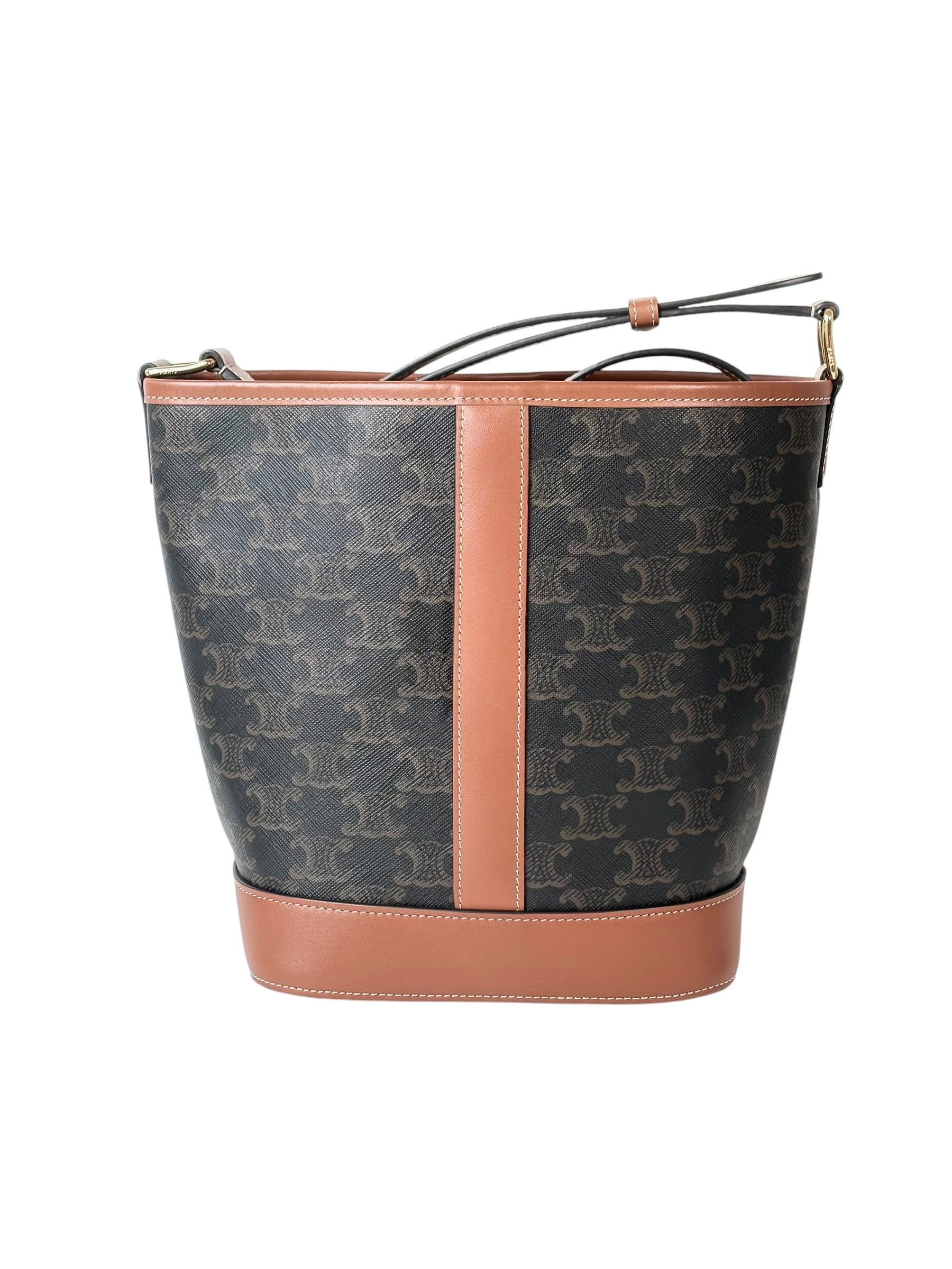 Celine Small Bucket Triomphe Canvas Bag