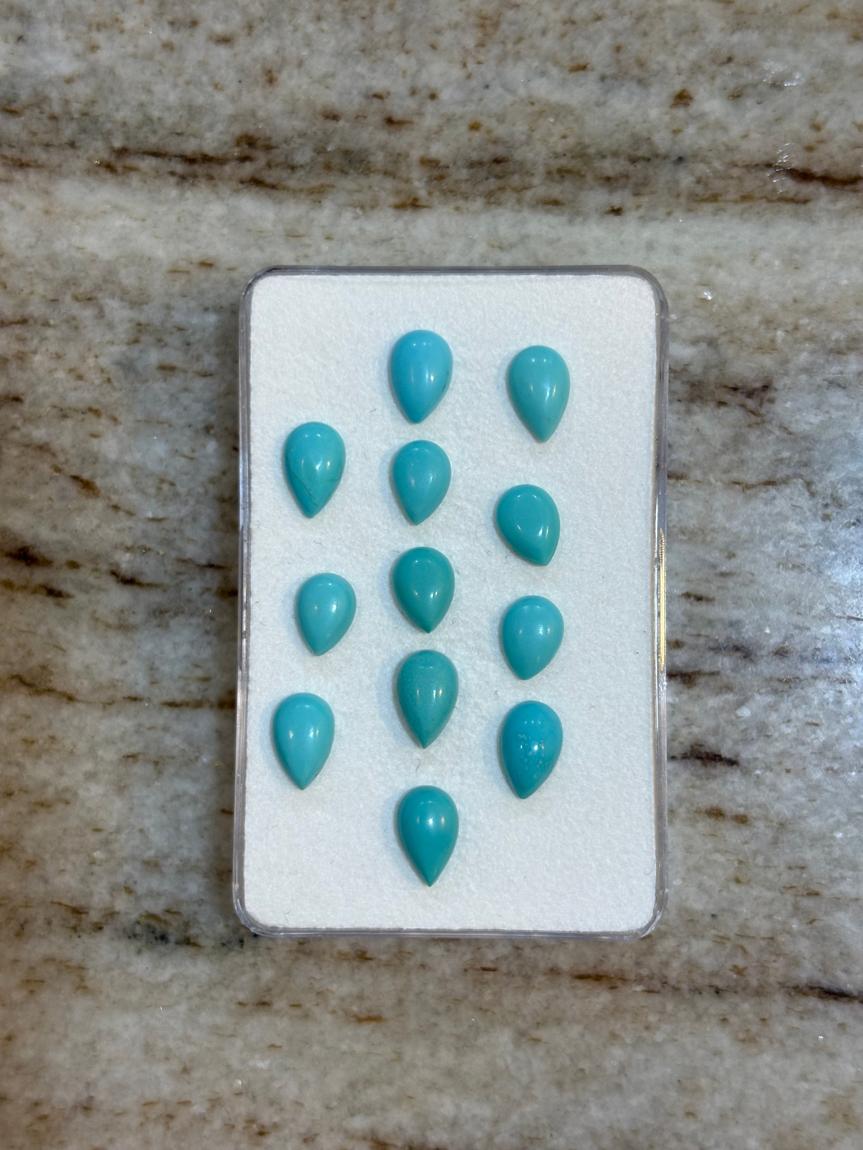 6.95ct Arizona Turquoise Set 12pcs DXBCS5759