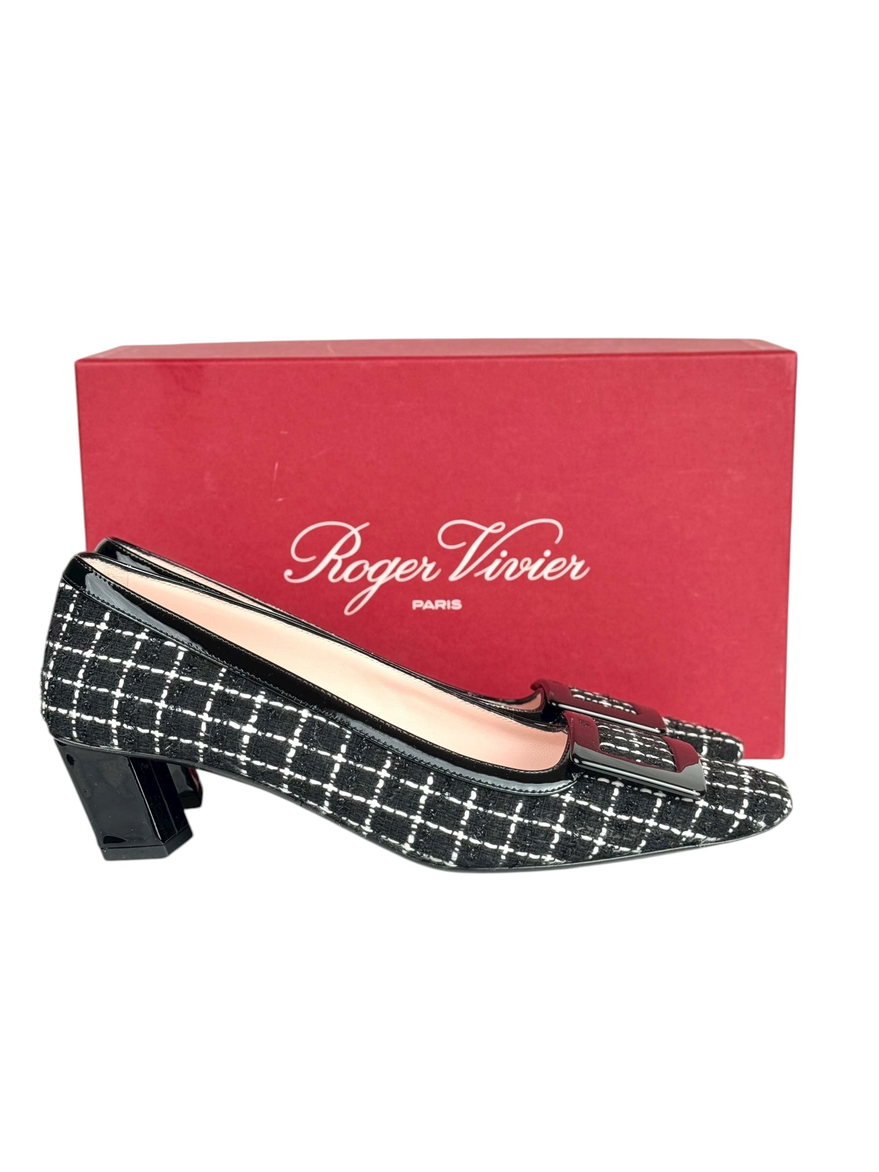 Roger Vivier Black Tweed Shoes #38