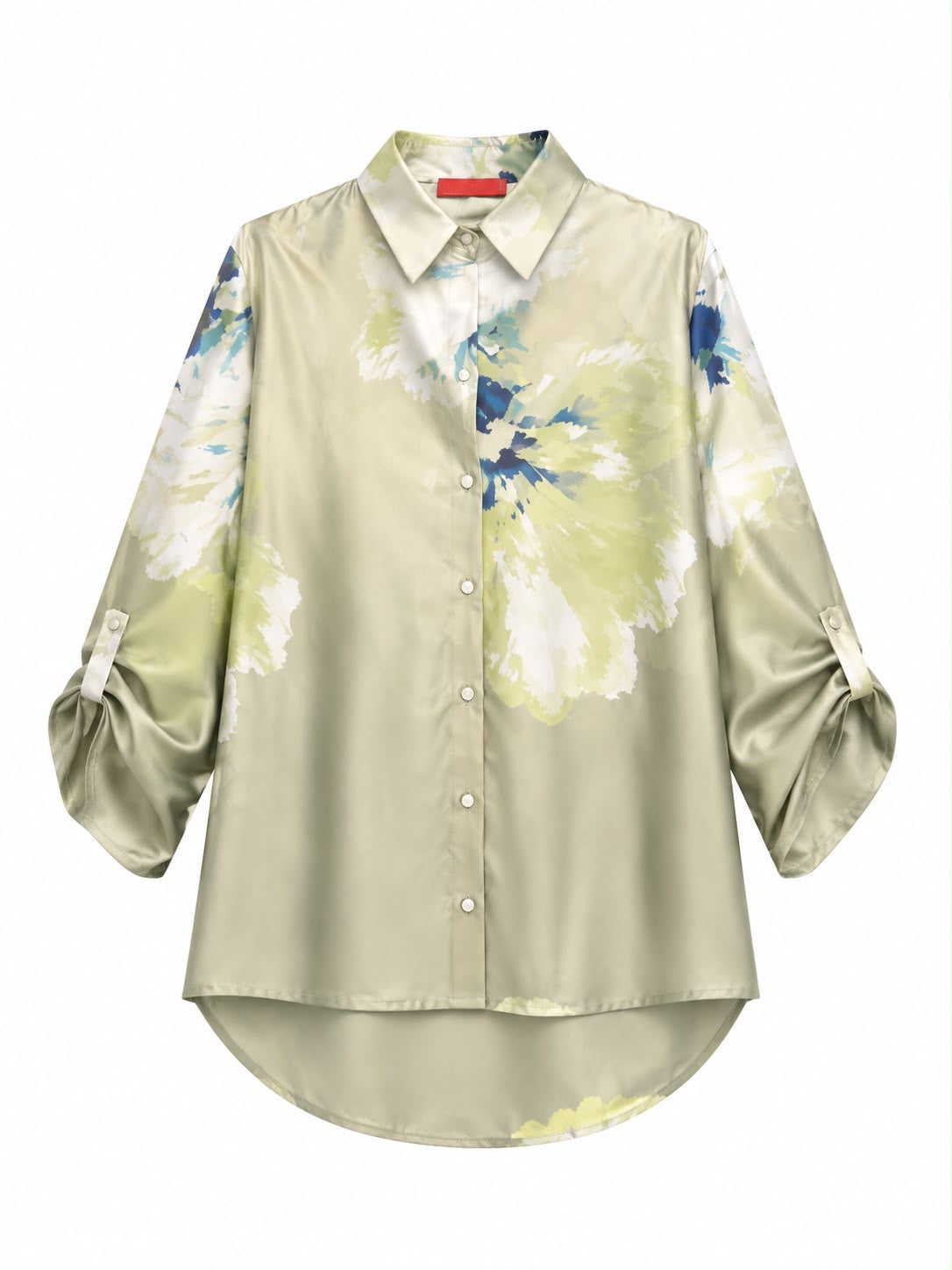 SHIRT AVILA SILK LINING GREEN FLORAL MCL12964