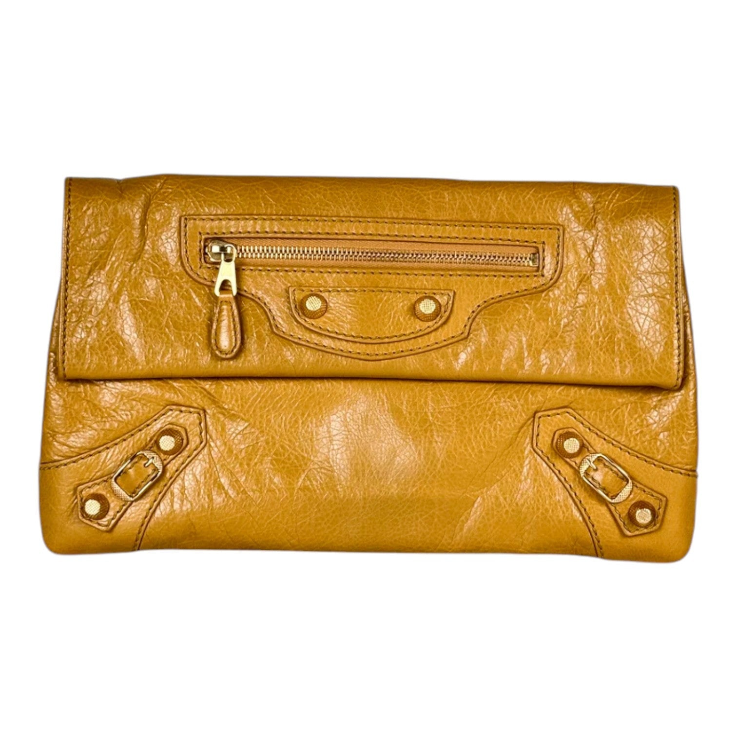 Balenciaga Yellow City Clutch Bag
