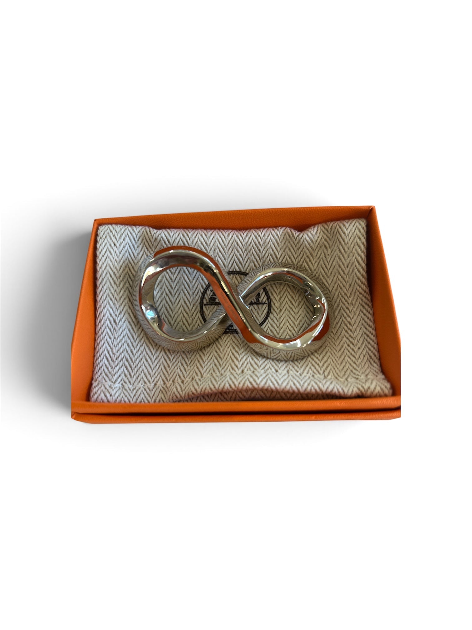 Hermes Scarf Ring - Palladium Infinity