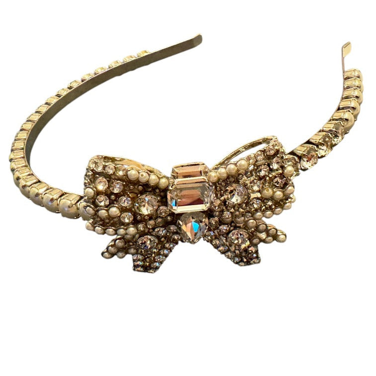 Miu Miu Diamonte Bow Headband