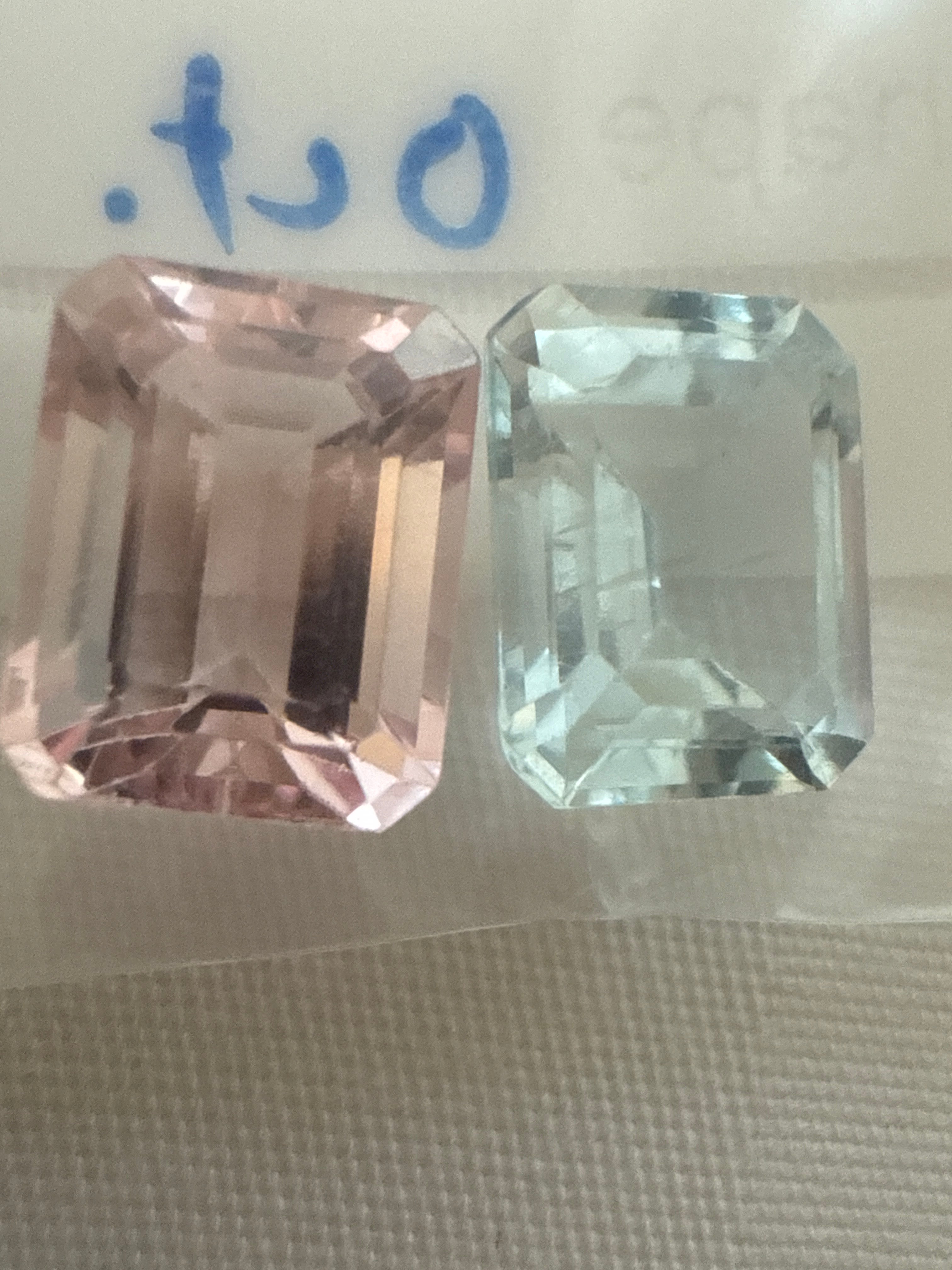 4.84ct Aquamarine & Morganite pair DXBCS1702