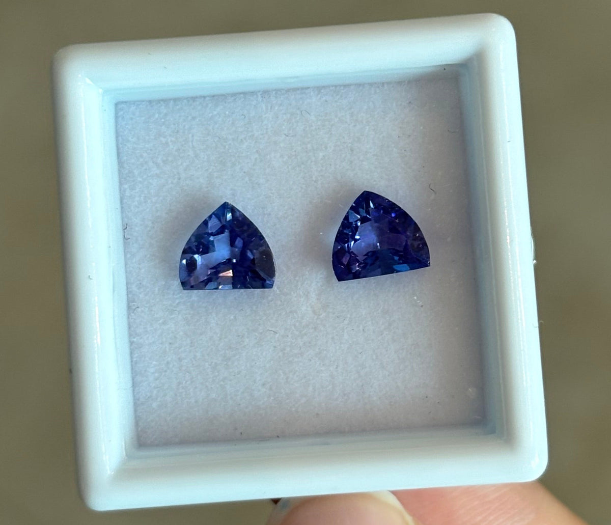 1.45ct Tanzanite Rose Cut PAIR THAIC1296