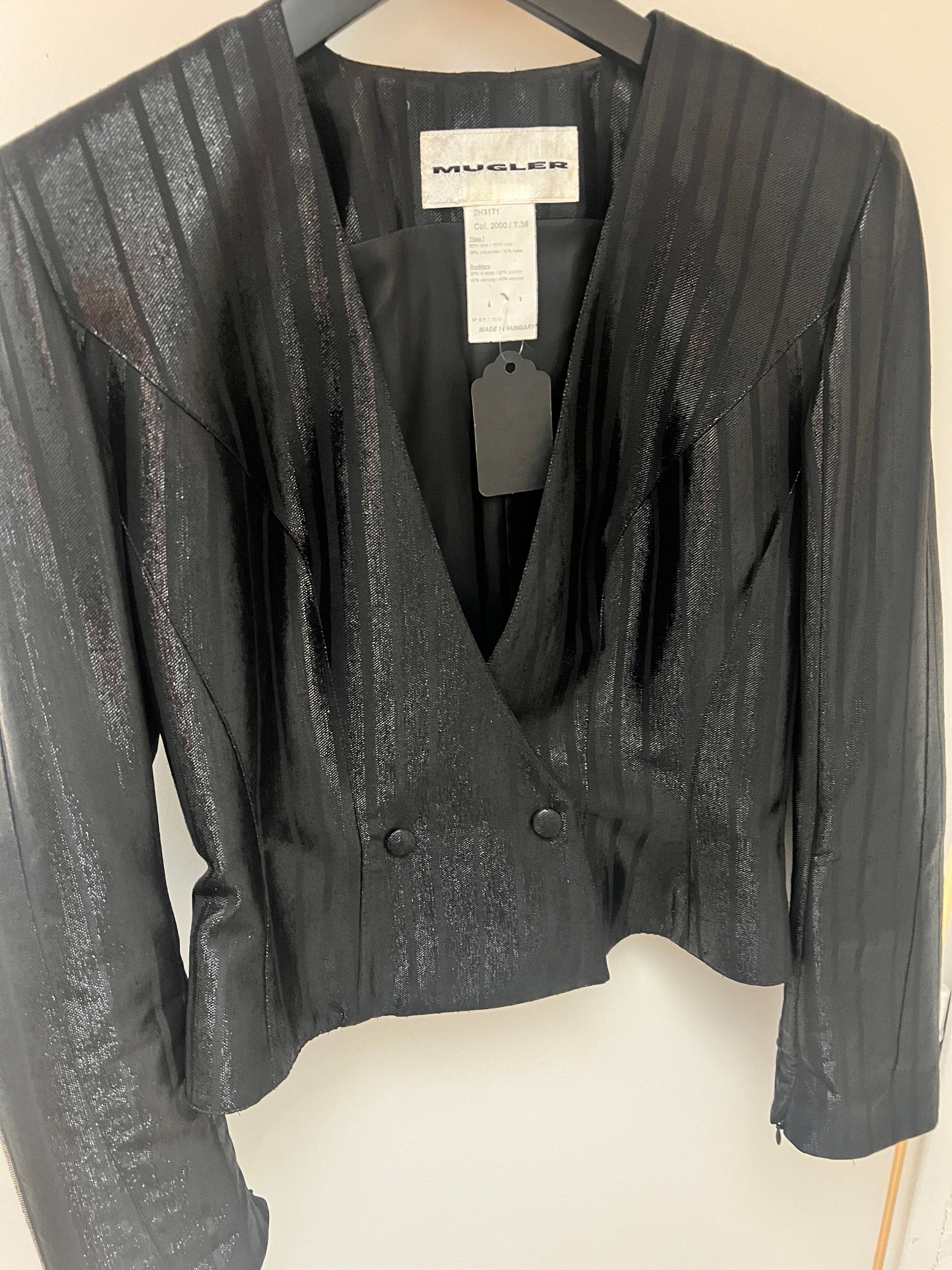 Mugler Lurex Black jacket AKC1213