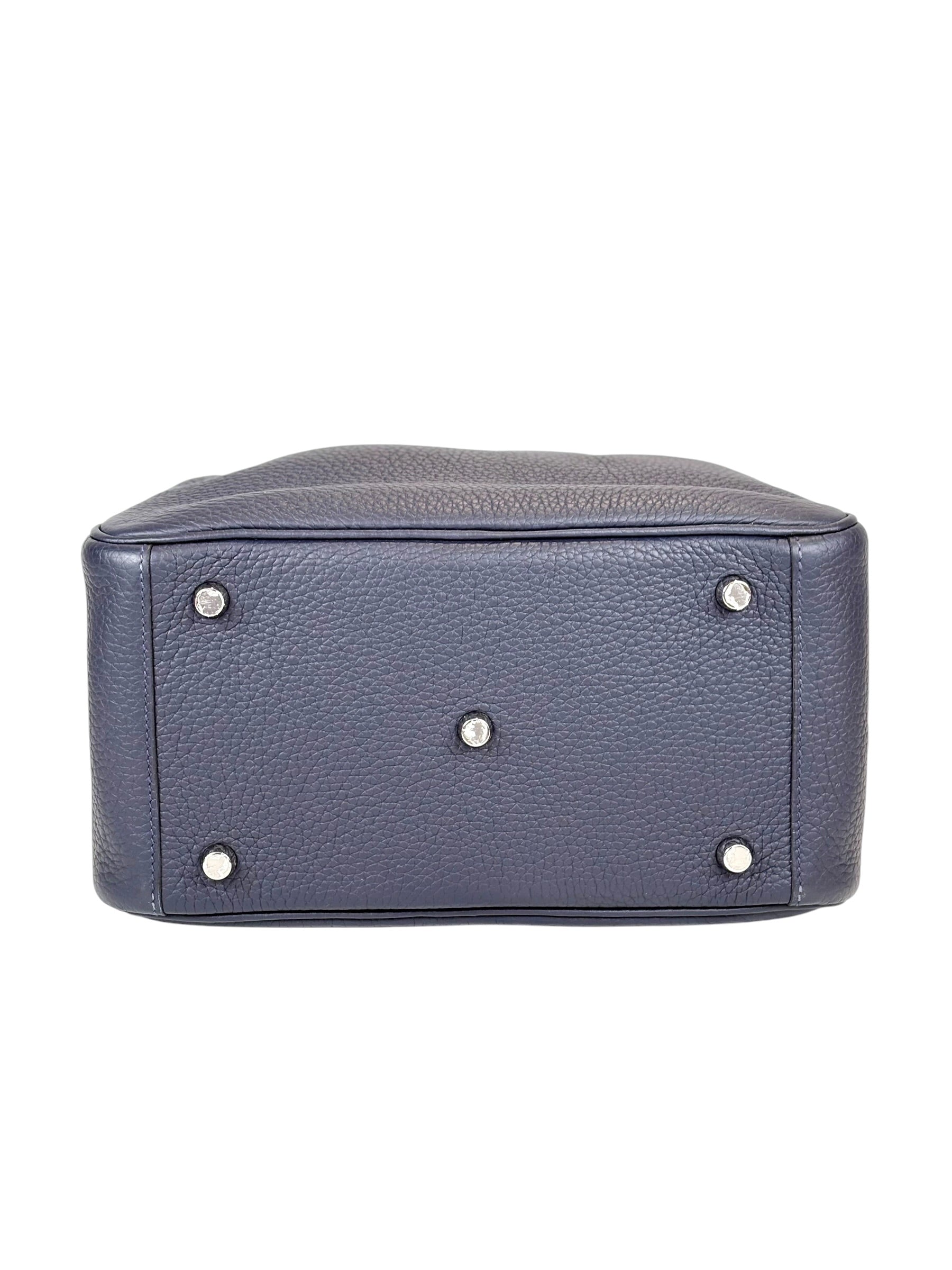 Hermes Lindy 26cm in Blue Nuit Bag - U Stamp