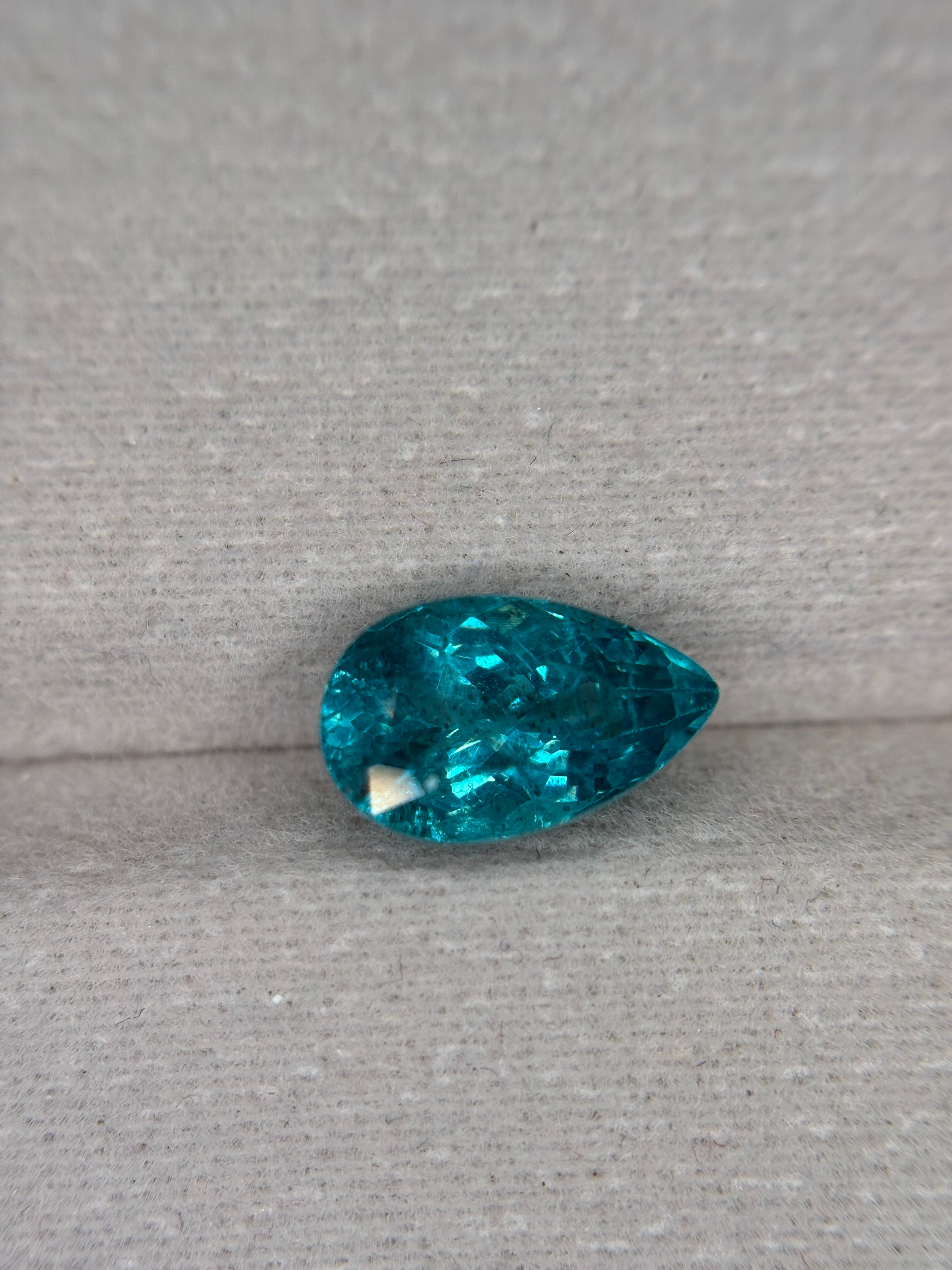 2.35ct Neon Apatite Pear THAIC0493