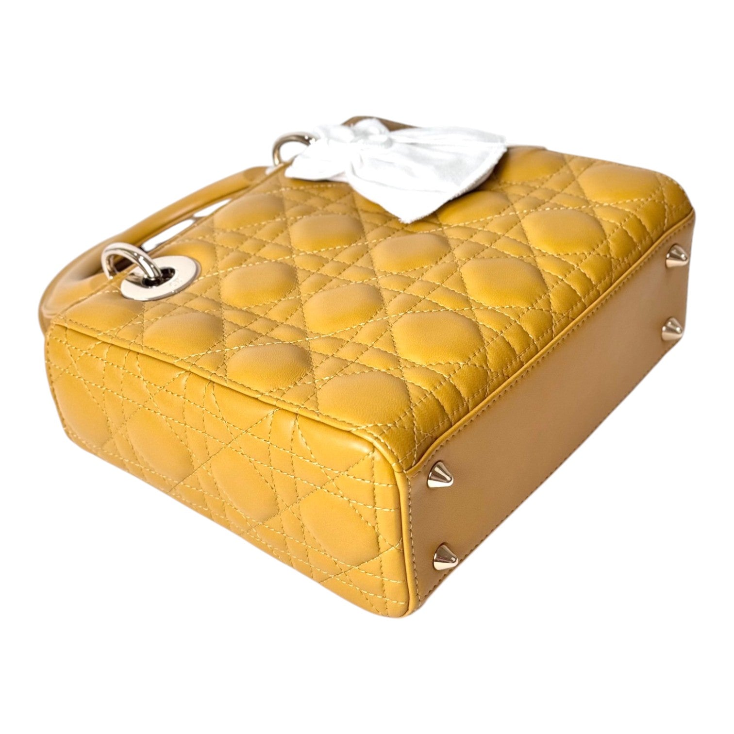 Dior Yellow Small Lady Dior Bag