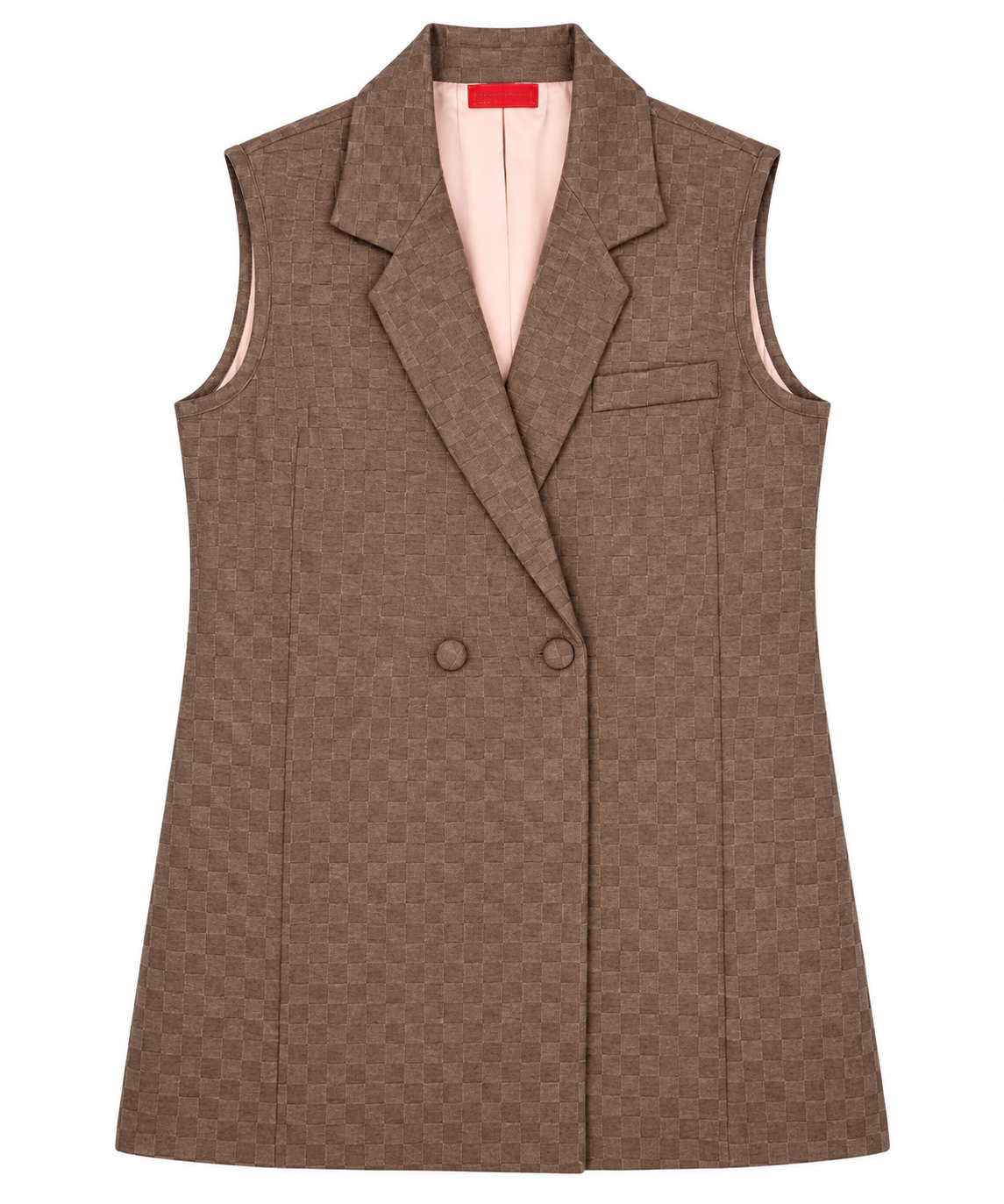 JACKET JUSTINETTE SILK LINING CHECK LIGHT BROWN  MCL13366